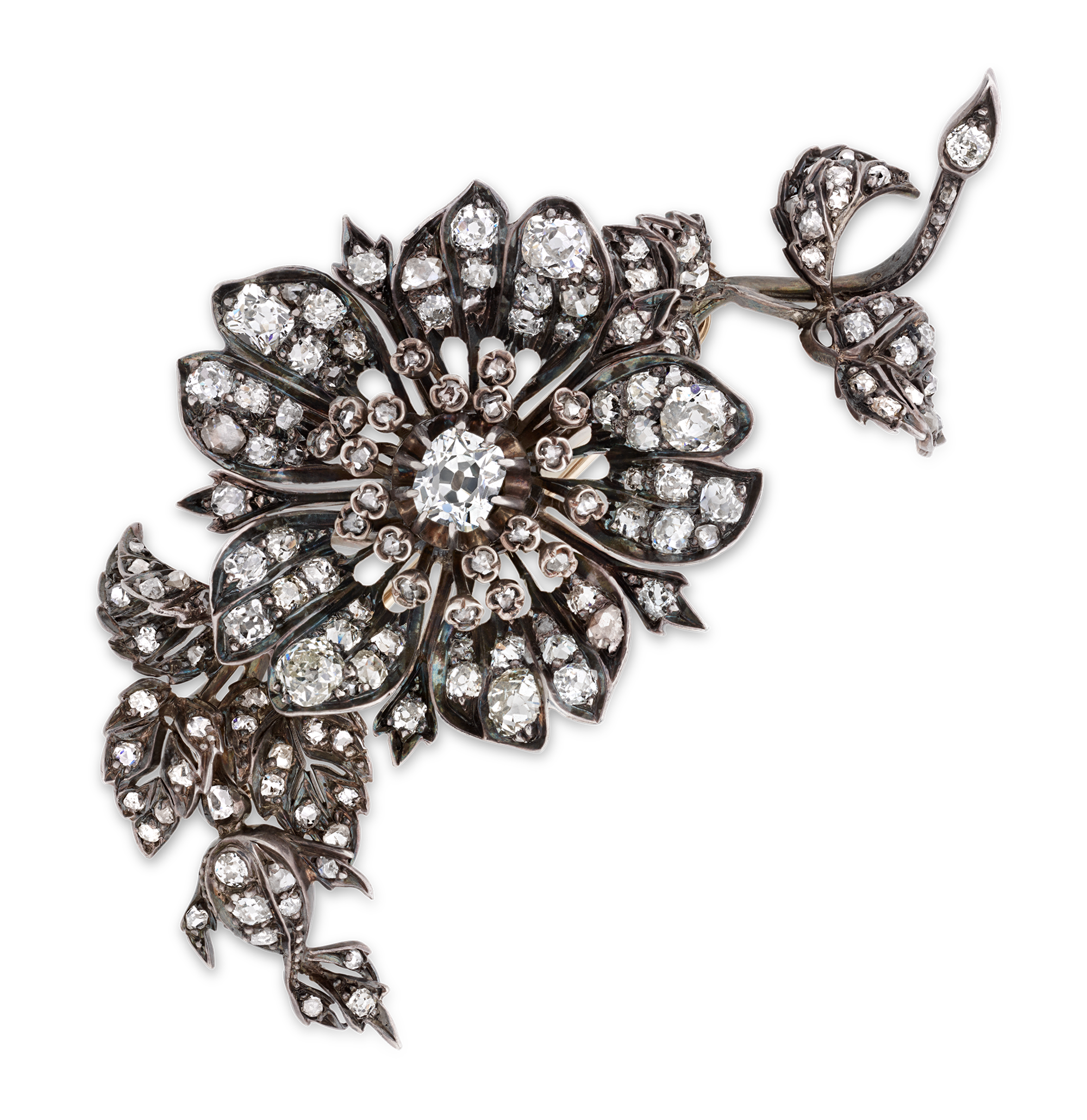 Victorian Diamond Brooch, 6.30 Carats