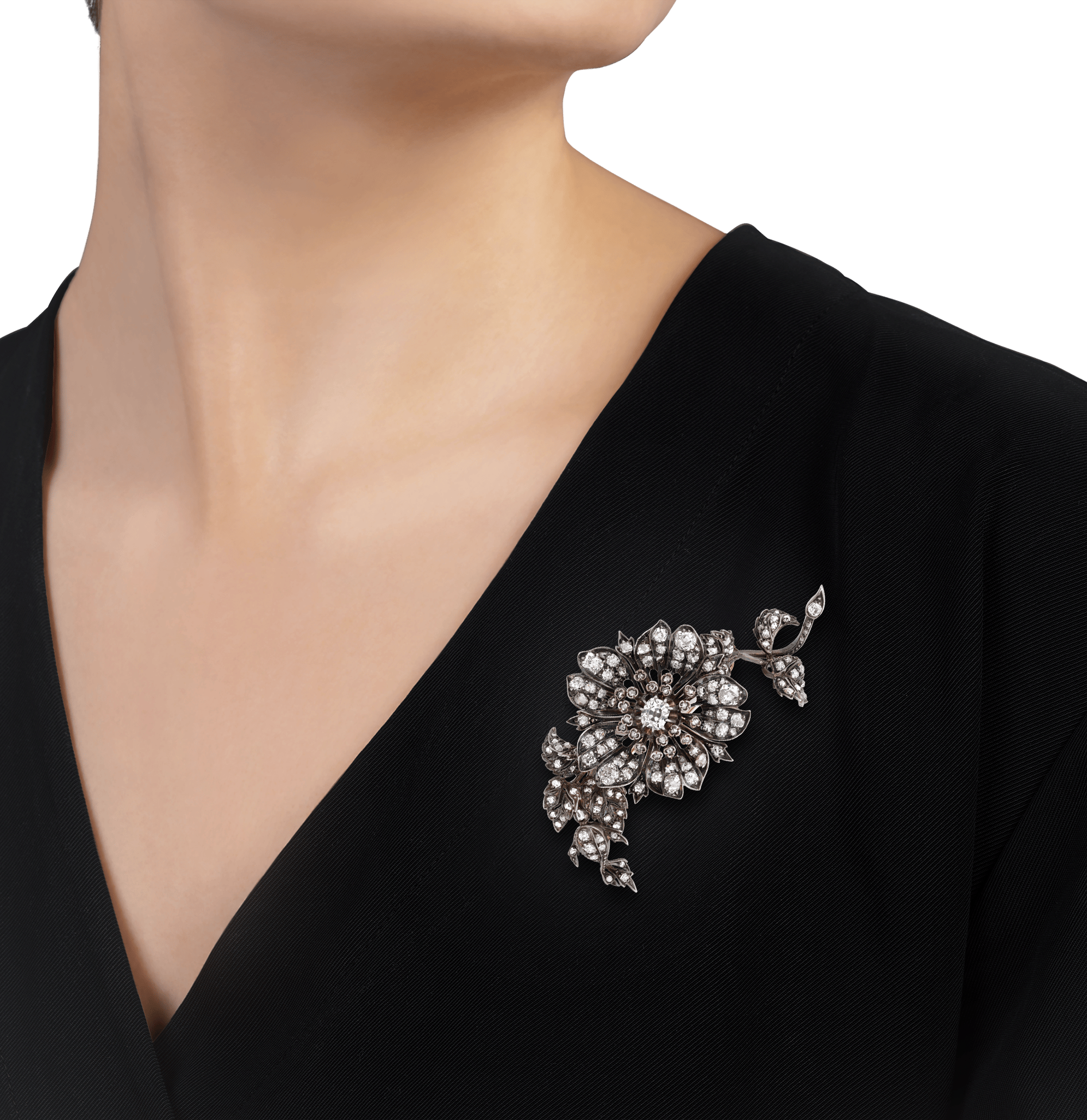 Victorian Diamond Brooch, 6.30 Carats