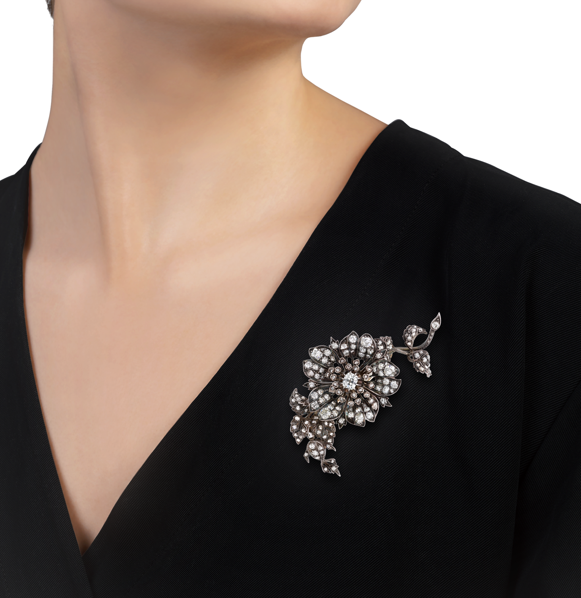 Victorian Diamond Brooch, 6.30 Carats