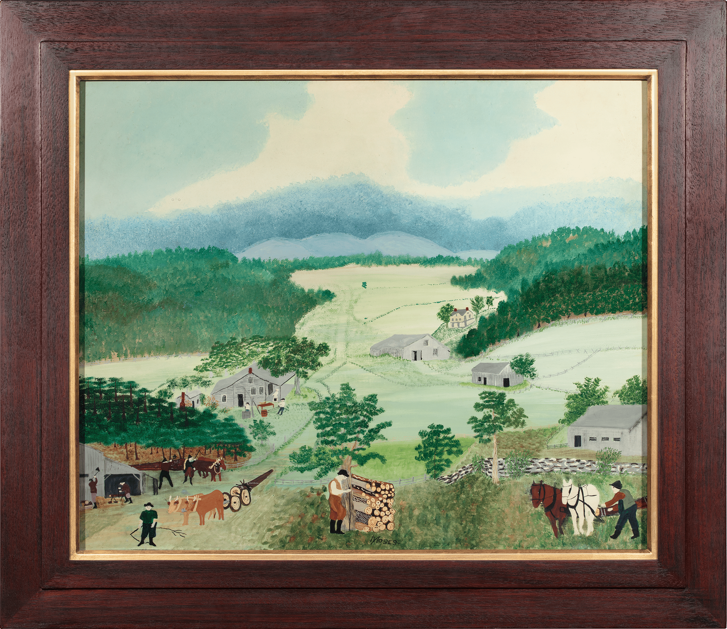 First Wagon on Cambridge Pike by Grandma Moses