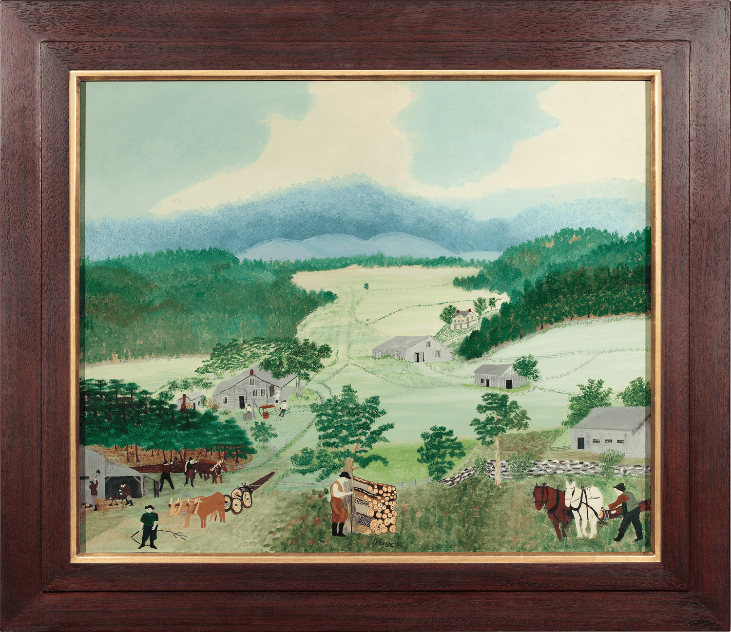 First Wagon on Cambridge Pike by Grandma Moses