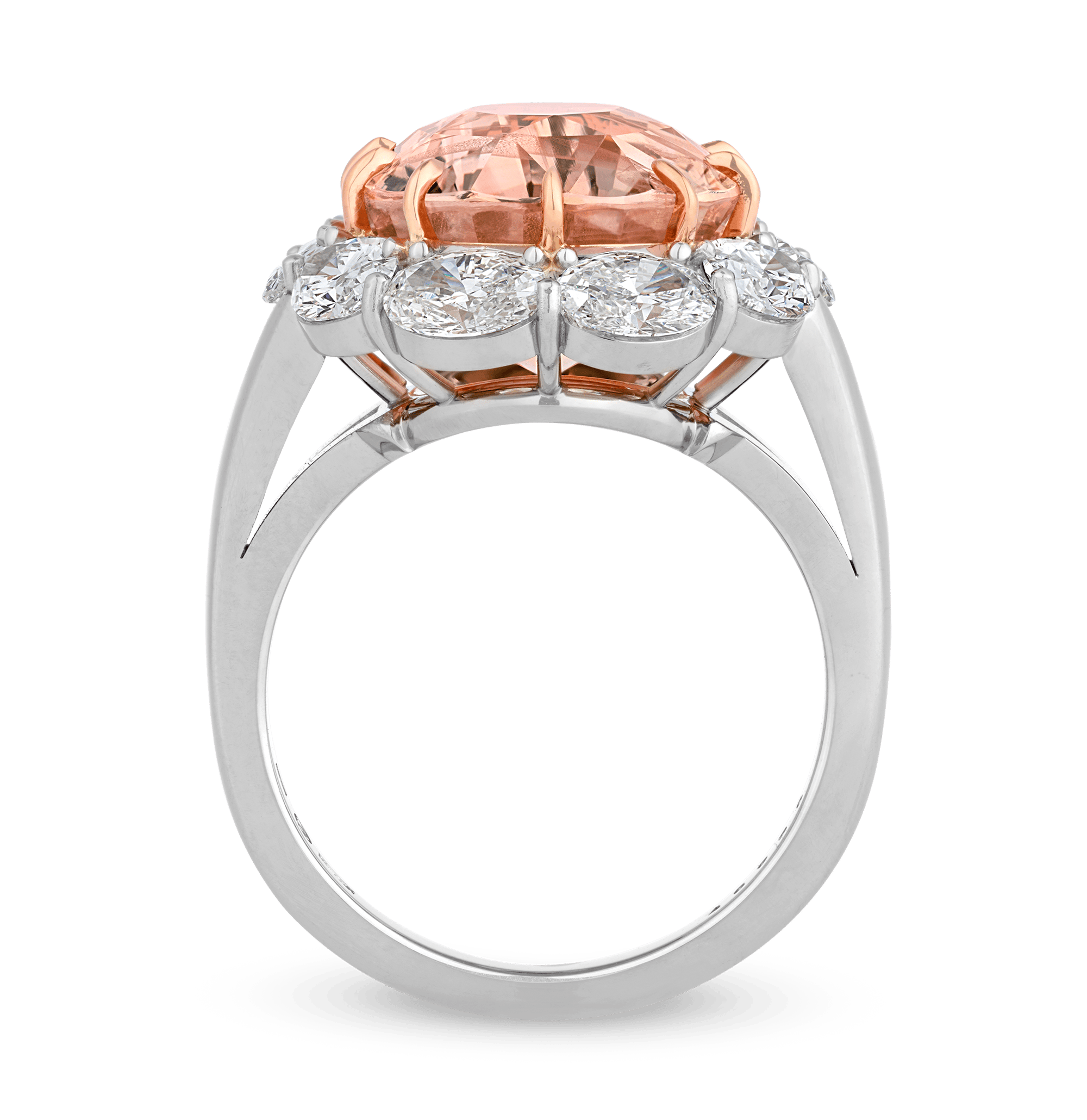 Padparadscha Sapphire Ring, Untreated, 13.64 Carats
