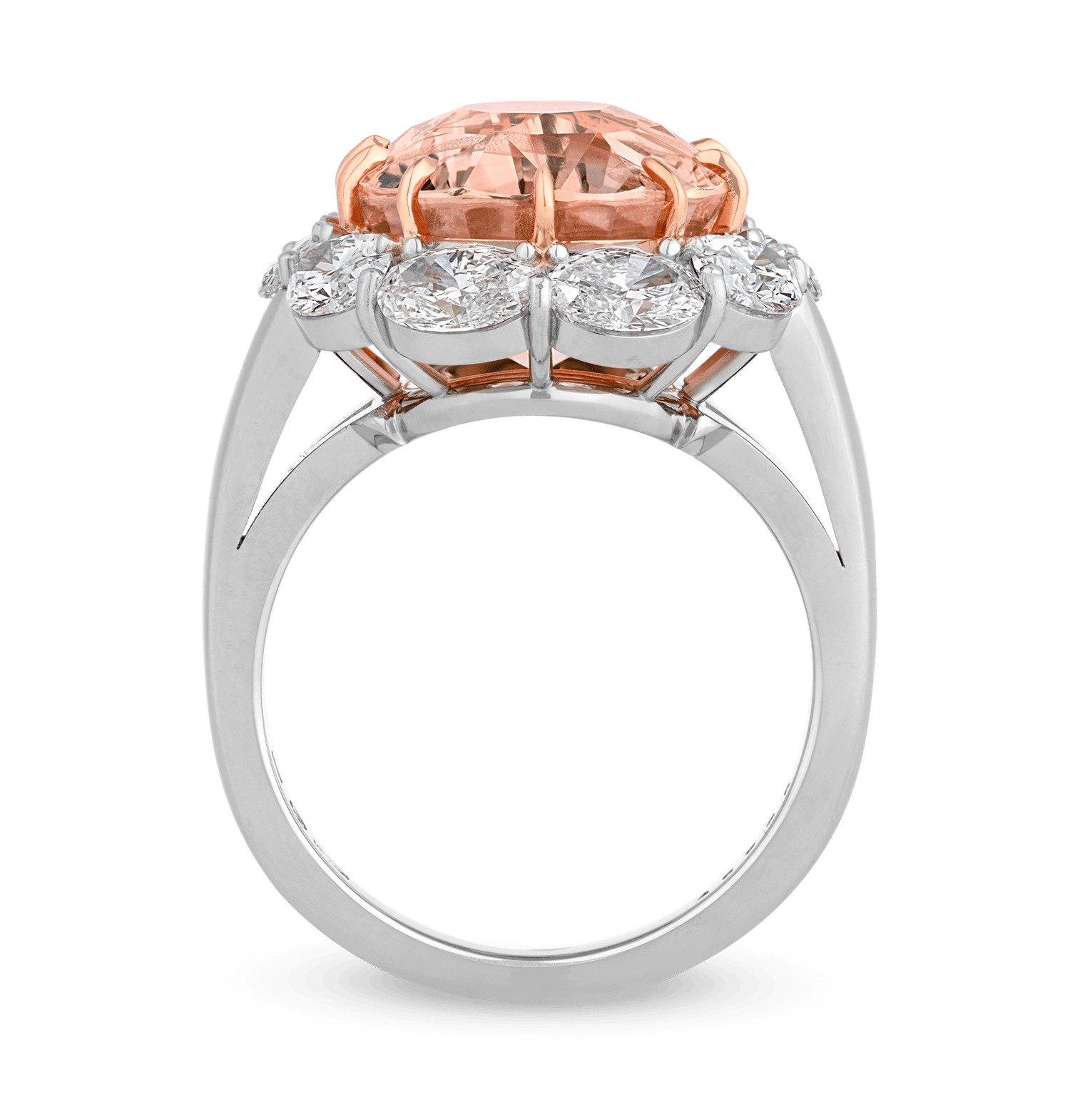Padparadscha Sapphire Ring, Untreated, 13.64 Carats