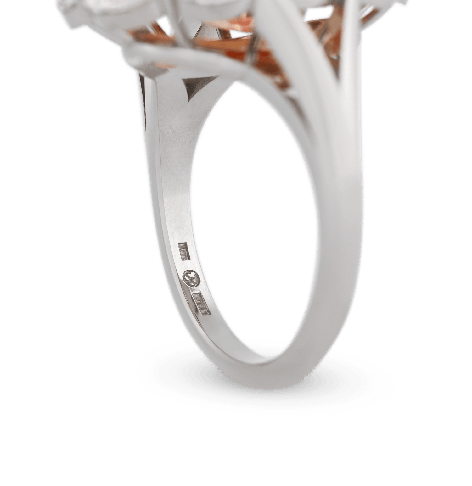 Padparadscha Sapphire Ring, Untreated, 13.64 Carats
