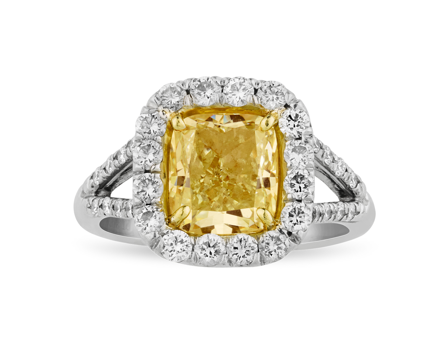Fancy Intense Yellow Diamond Ring, 2.18 Carats