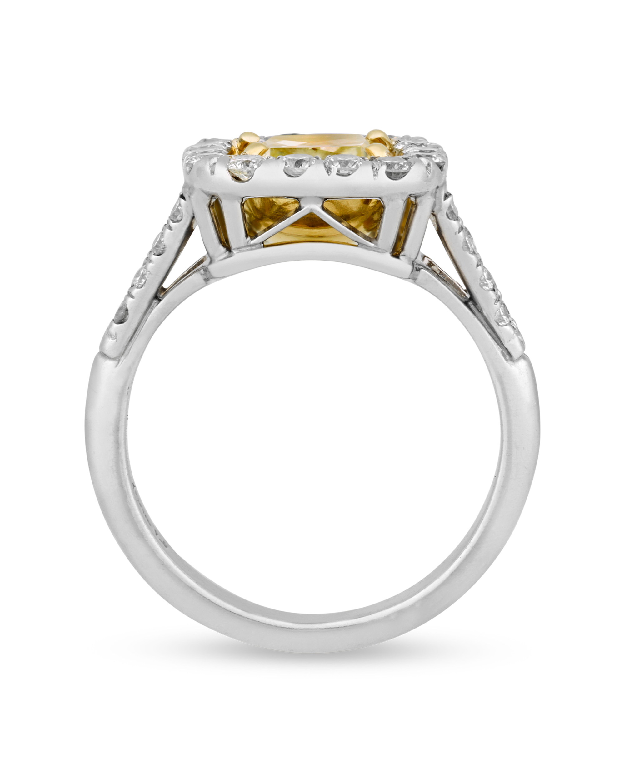 Fancy Intense Yellow Diamond Ring, 2.18 Carats