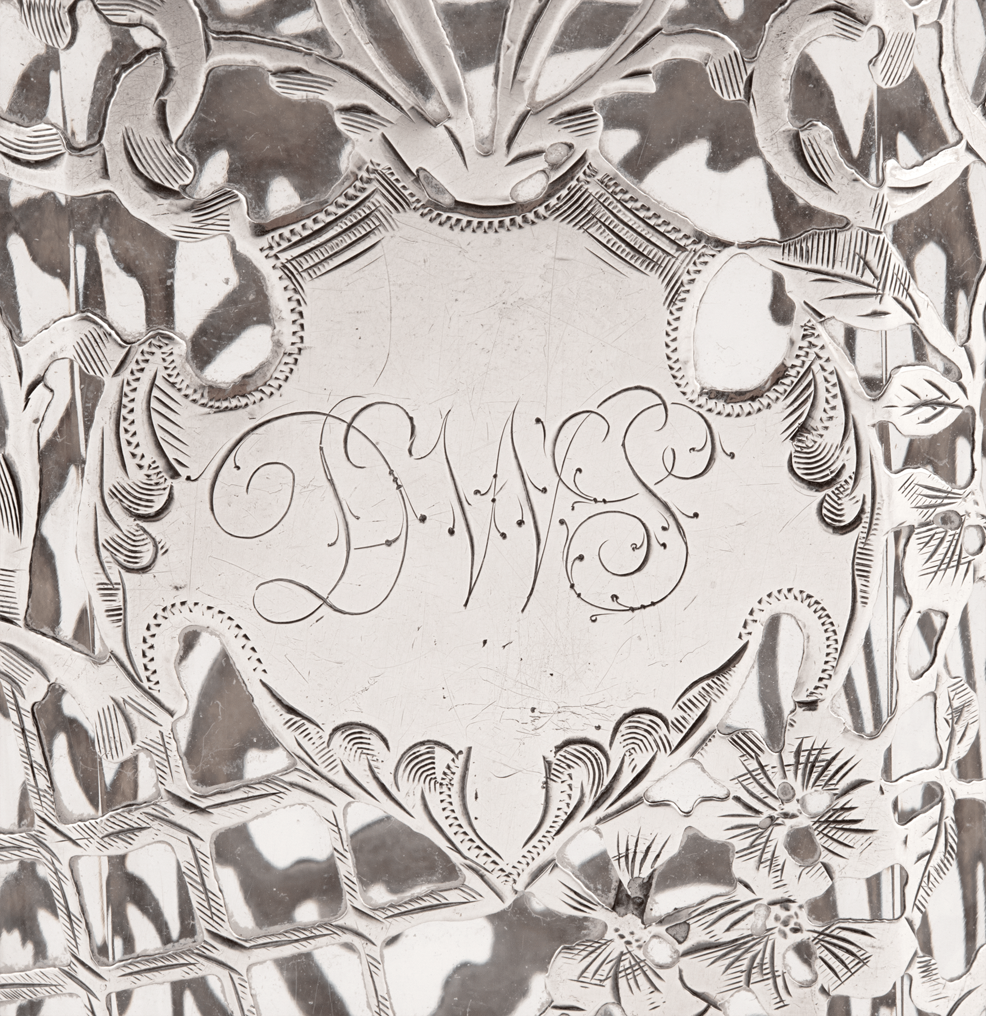 Silver and Glass Perfume Flask by Whiting Manufacturing Company