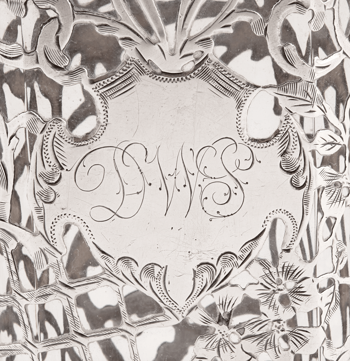 Silver and Glass Perfume Flask by Whiting Manufacturing Company