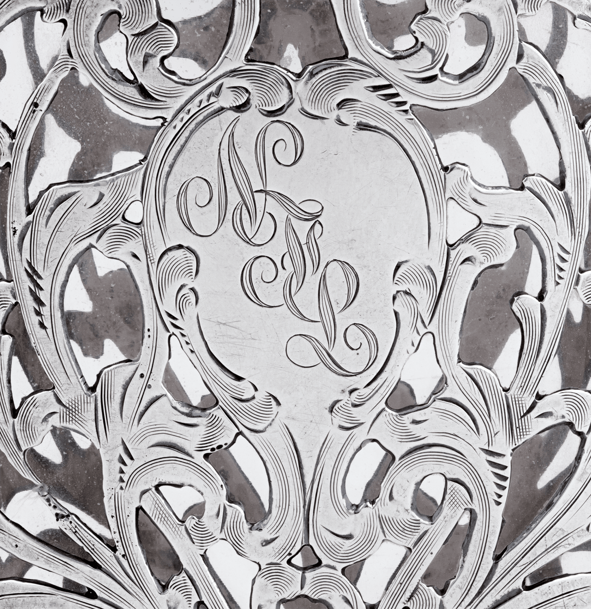 Silver and Glass Perfume Flask