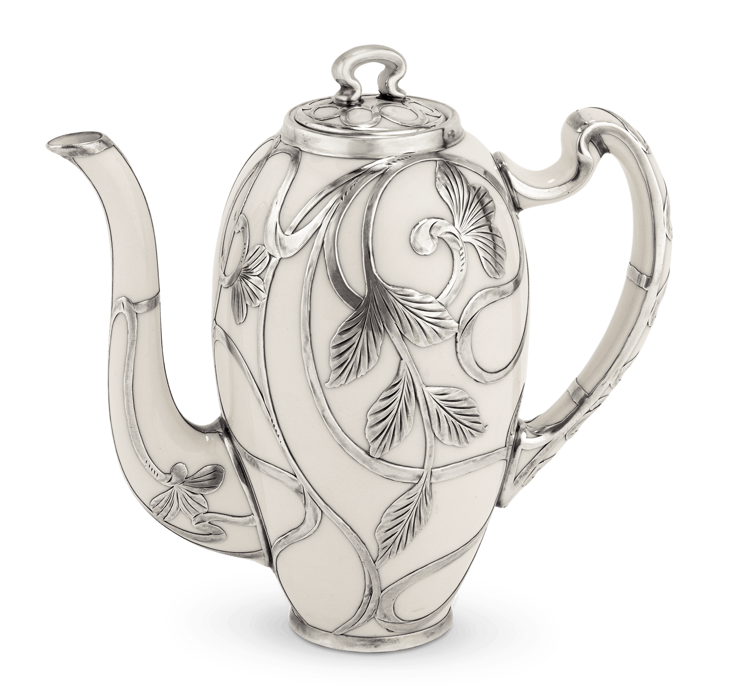 Lenox Silver and Porcelain Teapot
