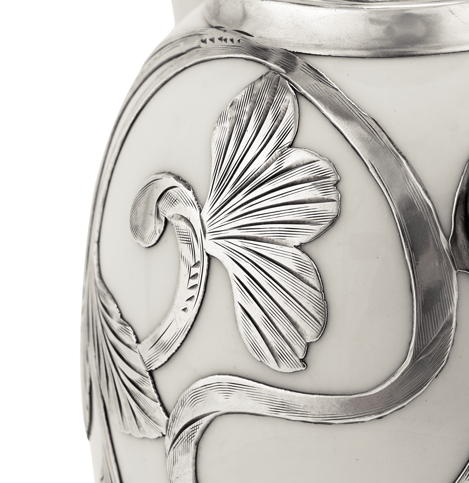 Lenox Silver and Porcelain Teapot