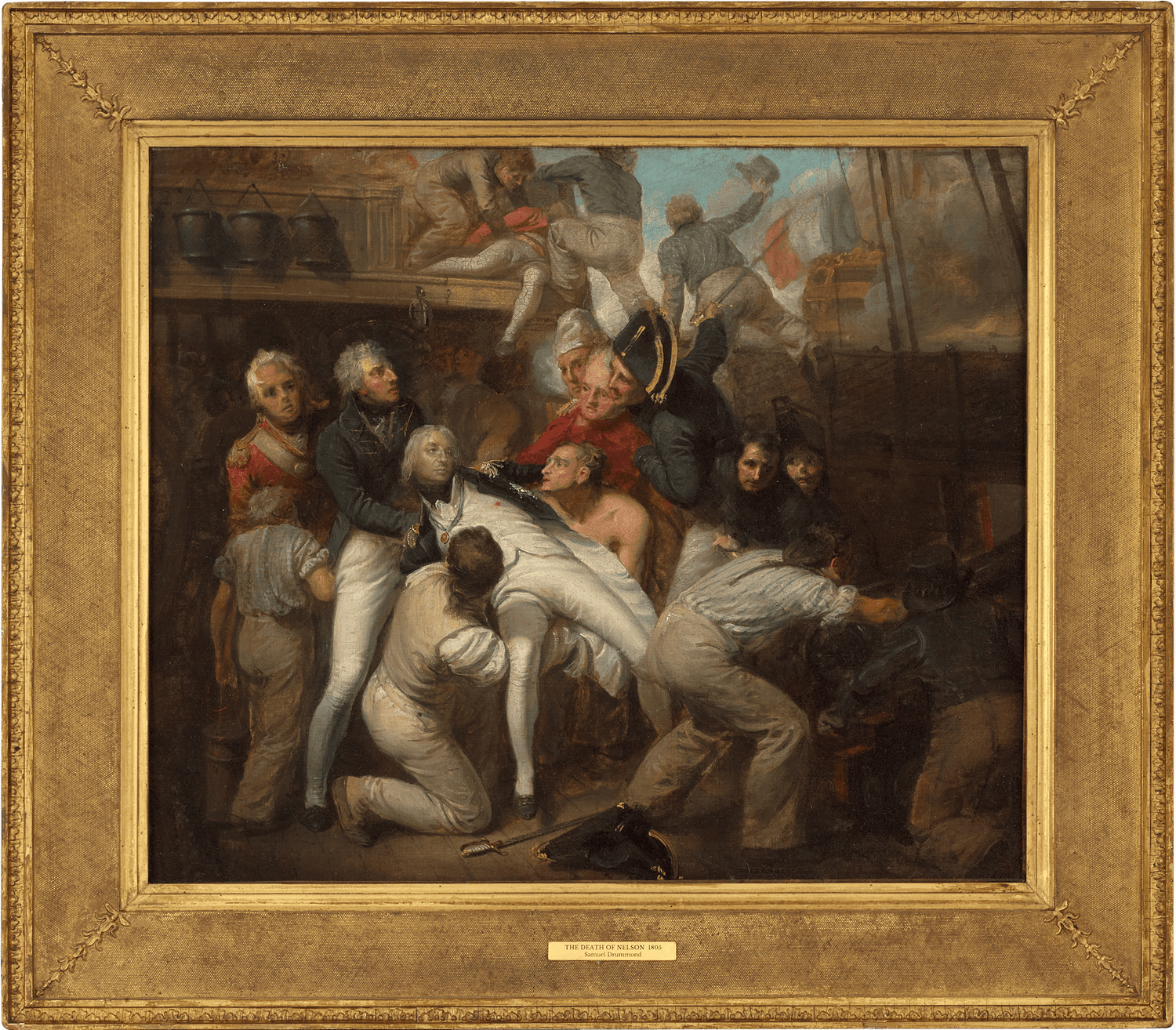 Admiral Lord Viscount Nelson Receiving His Mortal Wound by Samuel Drummond