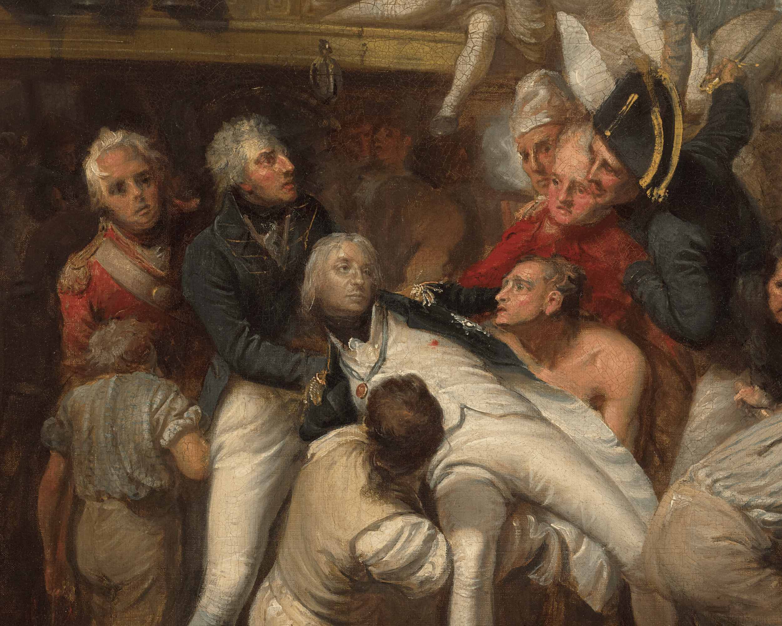 Admiral Lord Viscount Nelson Receiving His Mortal Wound by Samuel Drummond