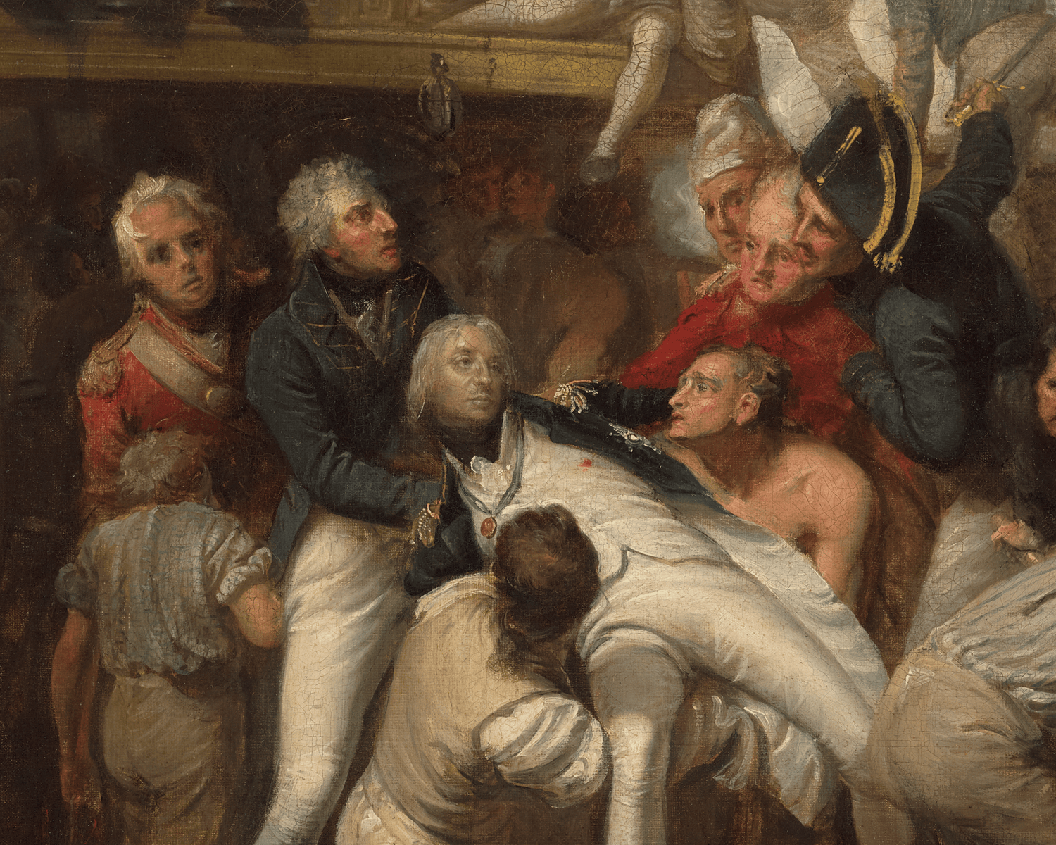 Admiral Lord Viscount Nelson Receiving His Mortal Wound by Samuel Drummond