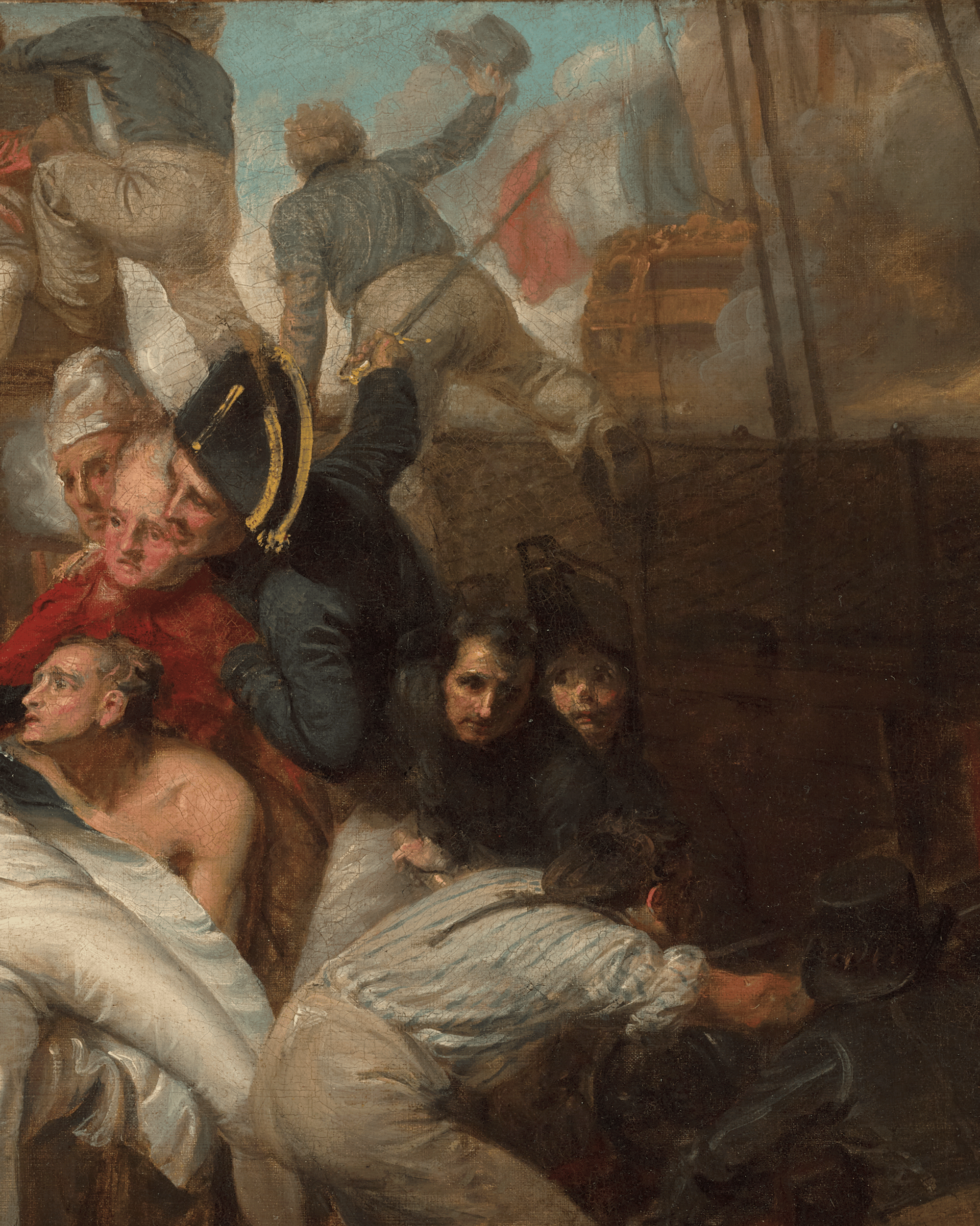 Admiral Lord Viscount Nelson Receiving His Mortal Wound by Samuel Drummond