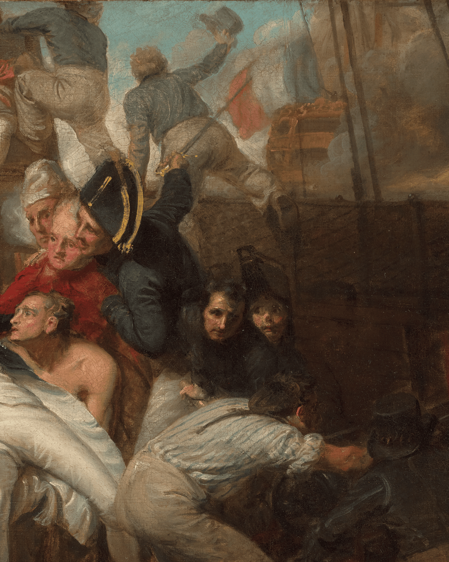 Admiral Lord Viscount Nelson Receiving His Mortal Wound by Samuel Drummond