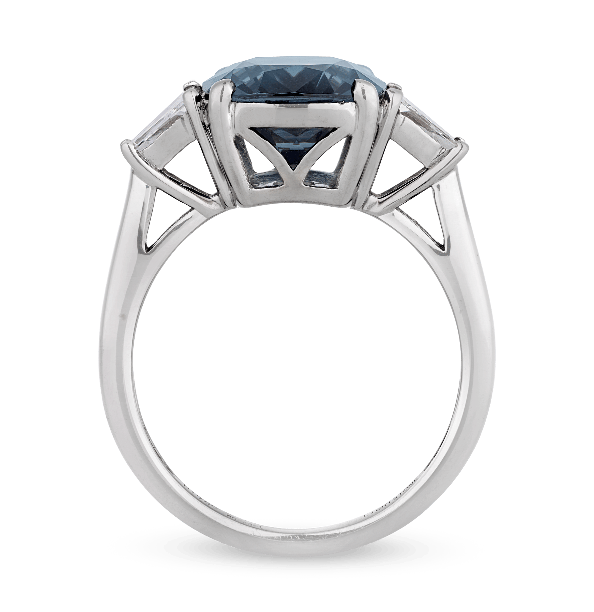 Blue Spinel Ring, Untreated, 4.54 Carats