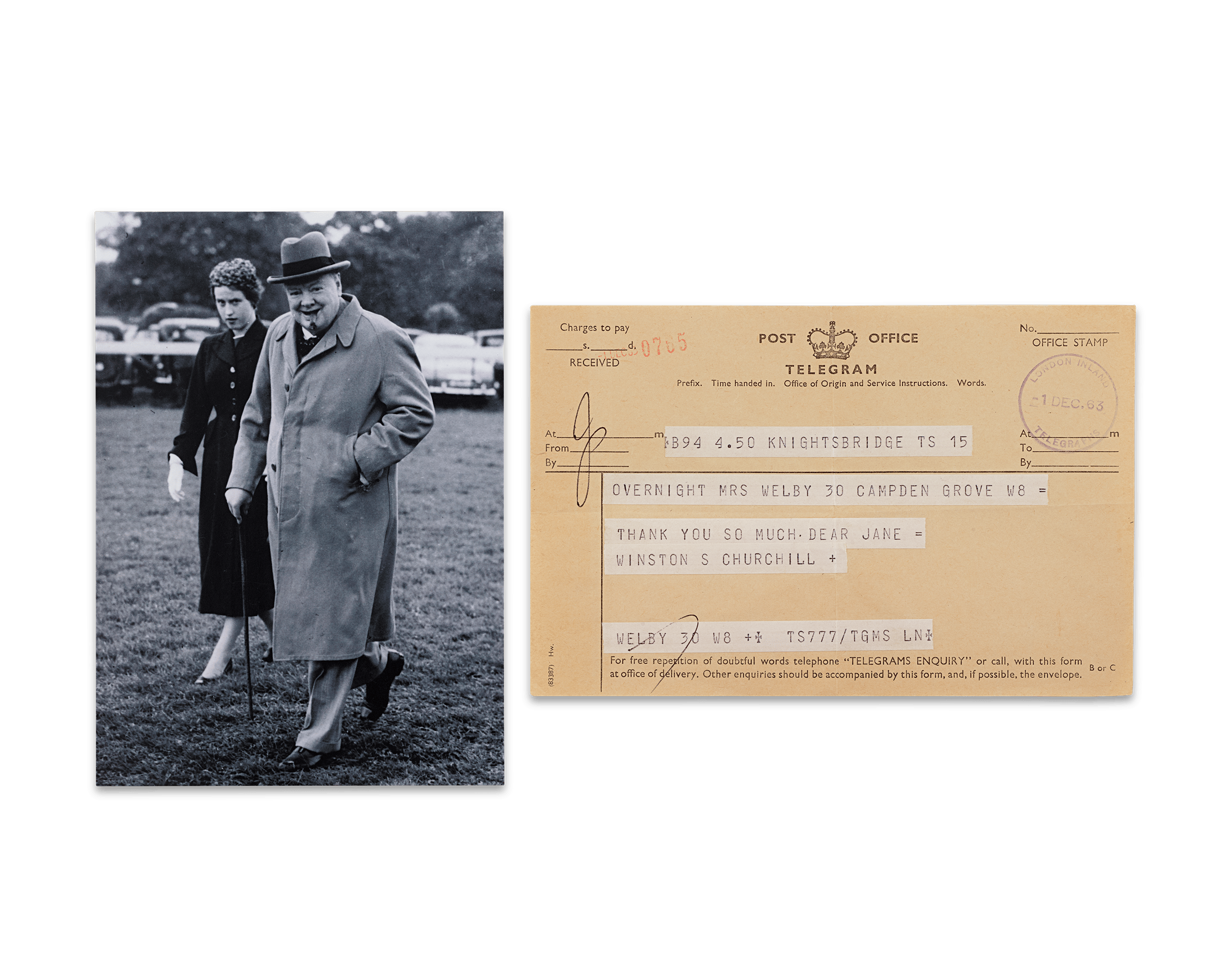 Gift from Winston Churchill, Silver Box and Letters