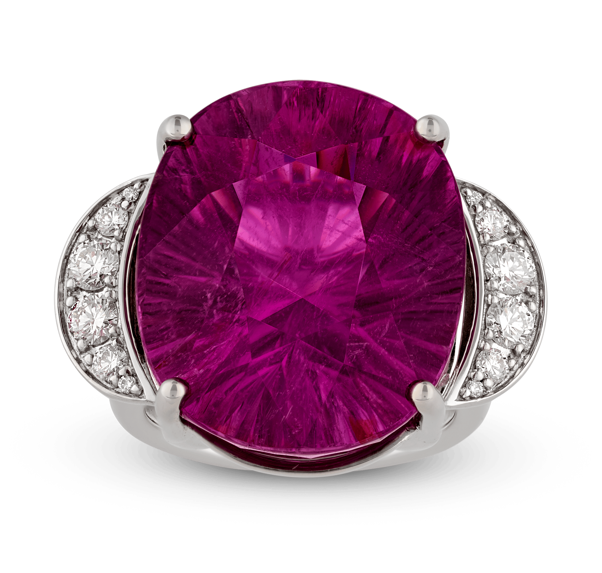 Purple-Pink Tourmaline Ring, 28.21 Carats