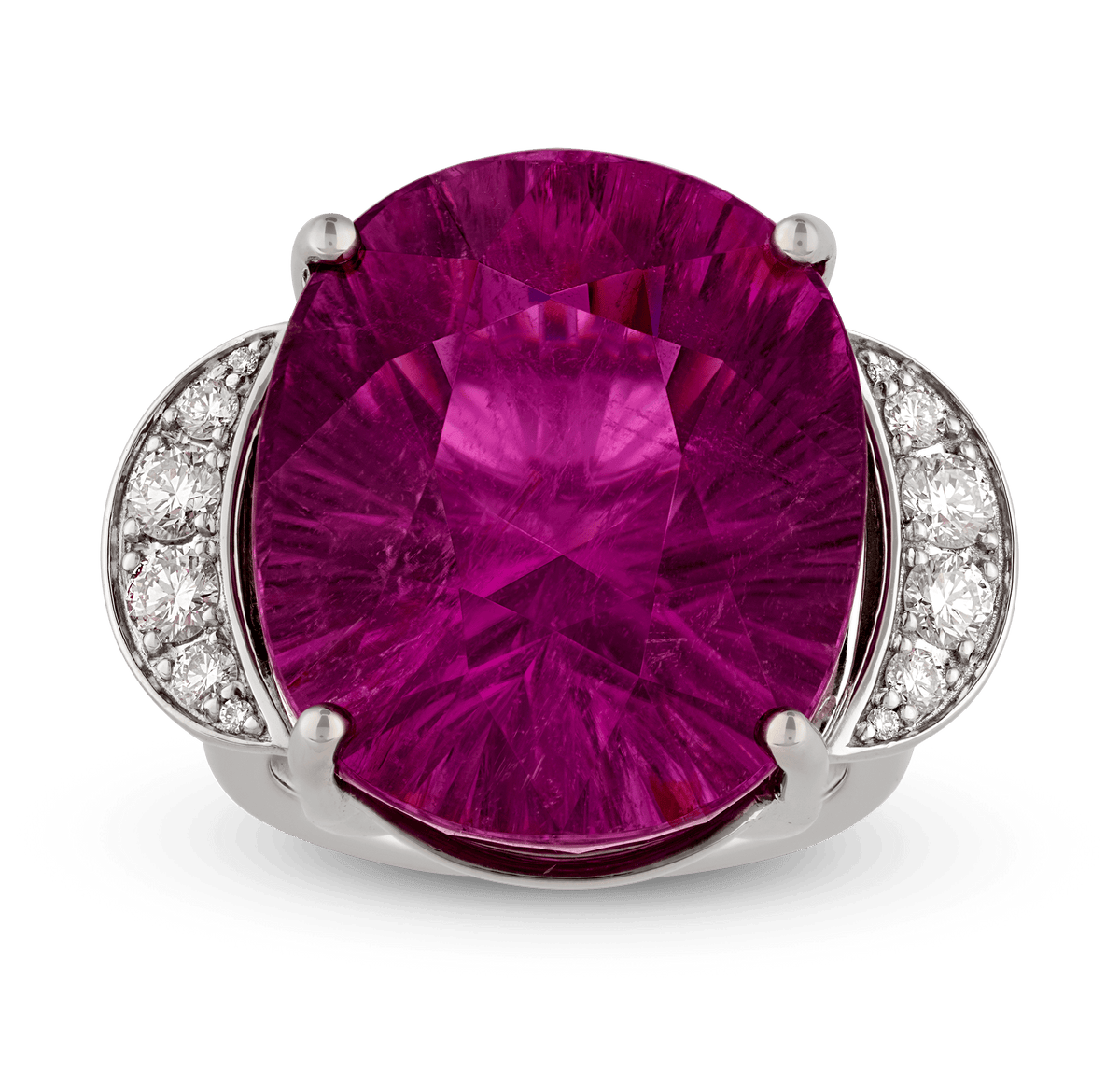 Purple-Pink Tourmaline Ring, 28.21 Carats