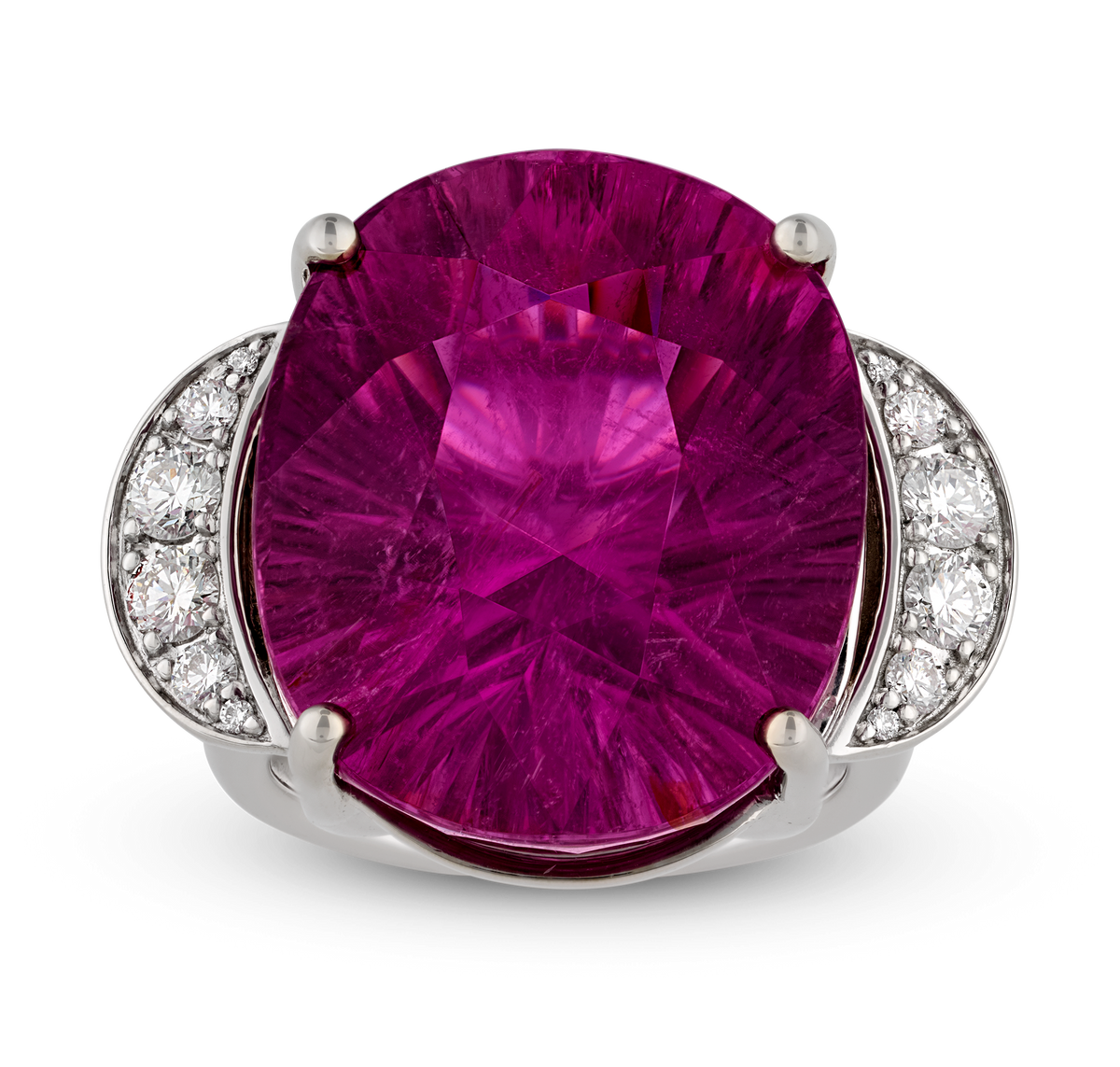 Purple-Pink Tourmaline Ring, 28.21 Carats