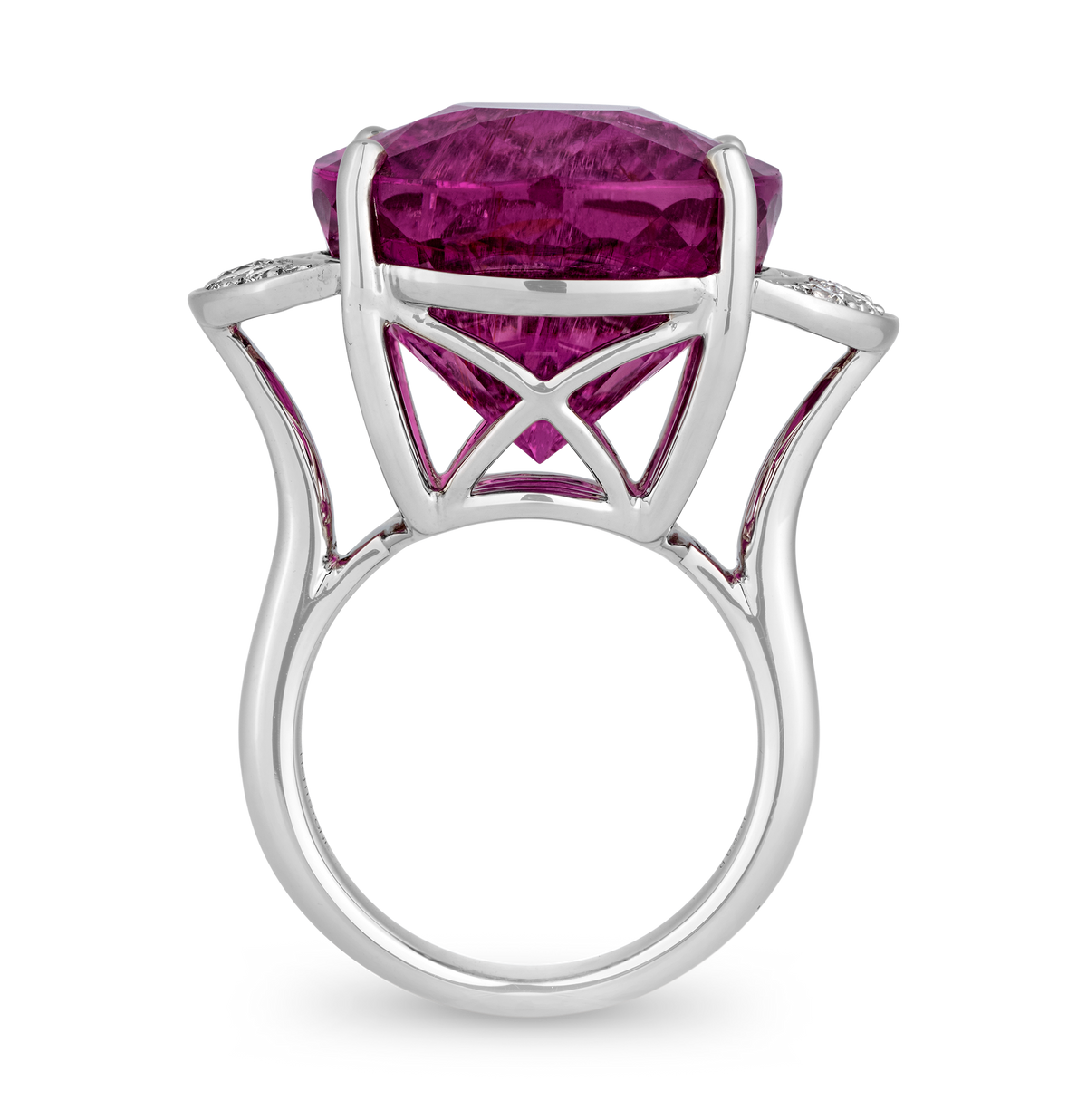 Purple-Pink Tourmaline Ring, 28.21 Carats