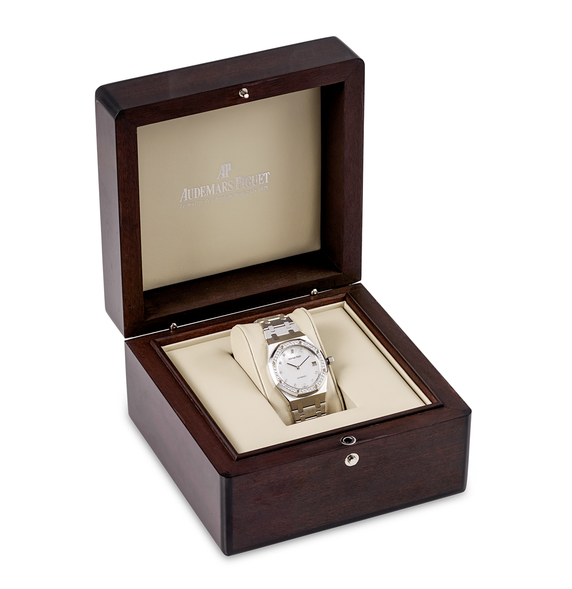 Audemars Piguet Royal Oak Mother-of-Pearl and Diamond Wristwatch