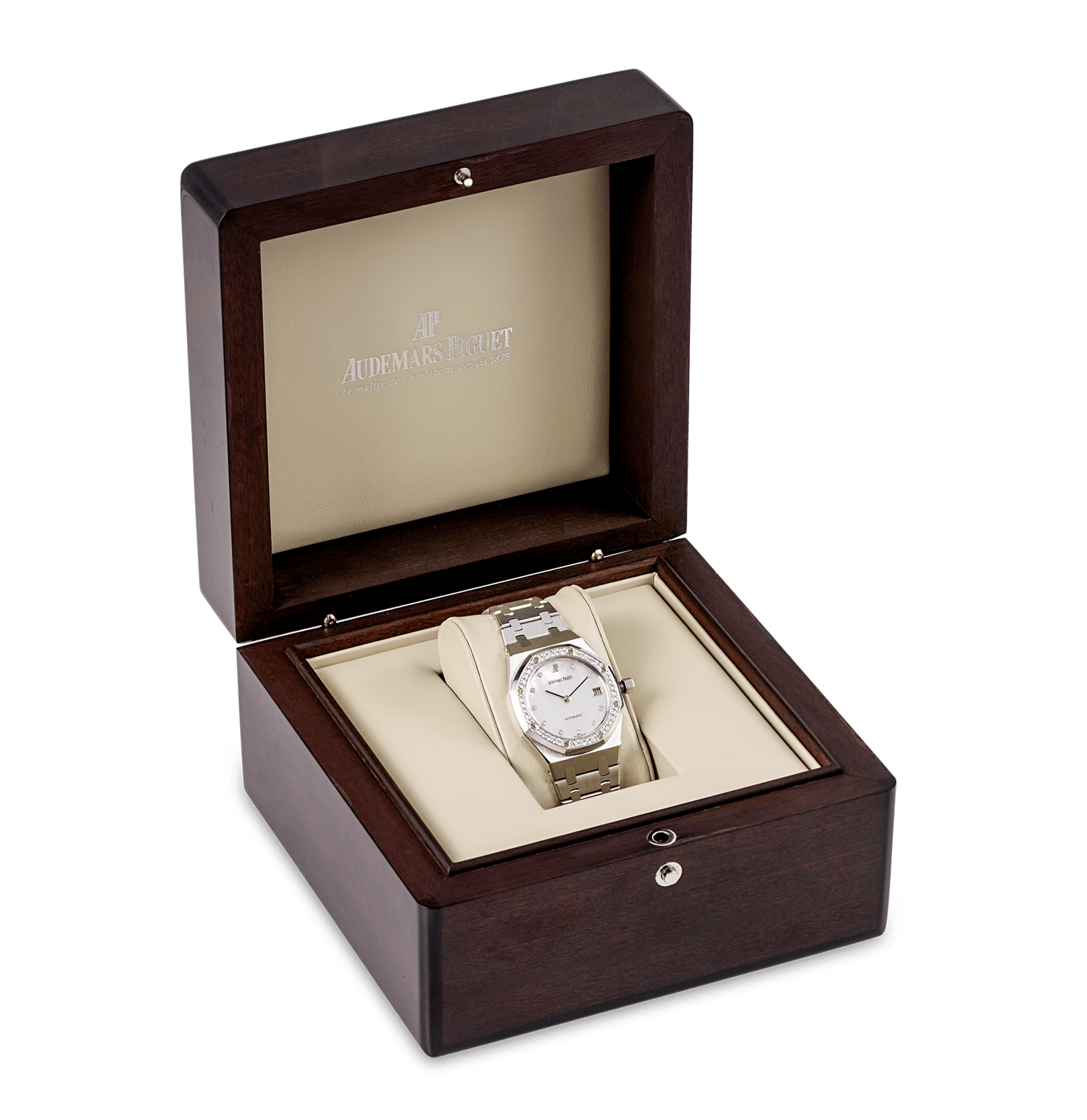 Audemars Piguet Royal Oak Mother-of-Pearl and Diamond Wristwatch