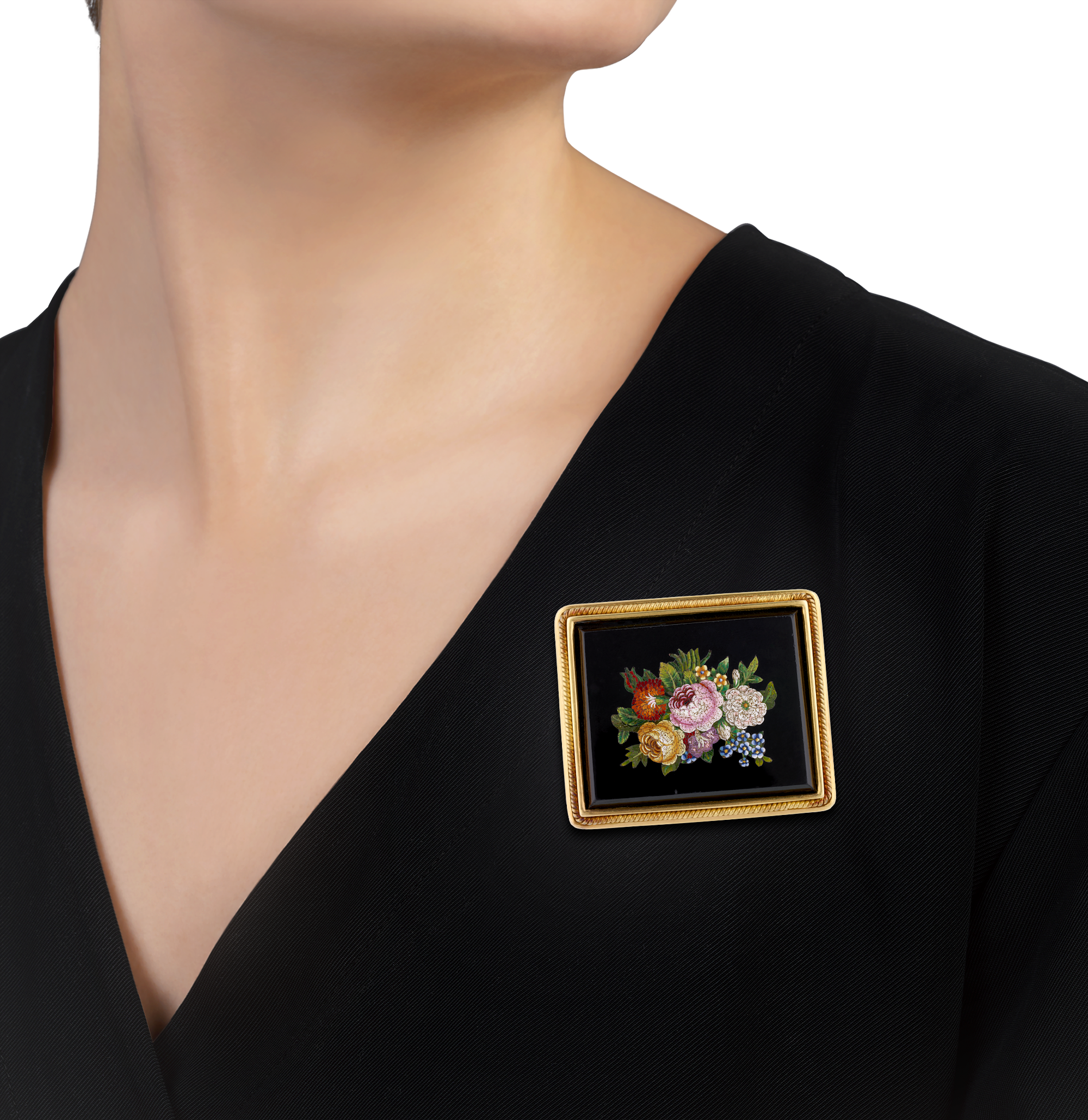 Elizabeth Locke Micromosaic Pendant/Brooch