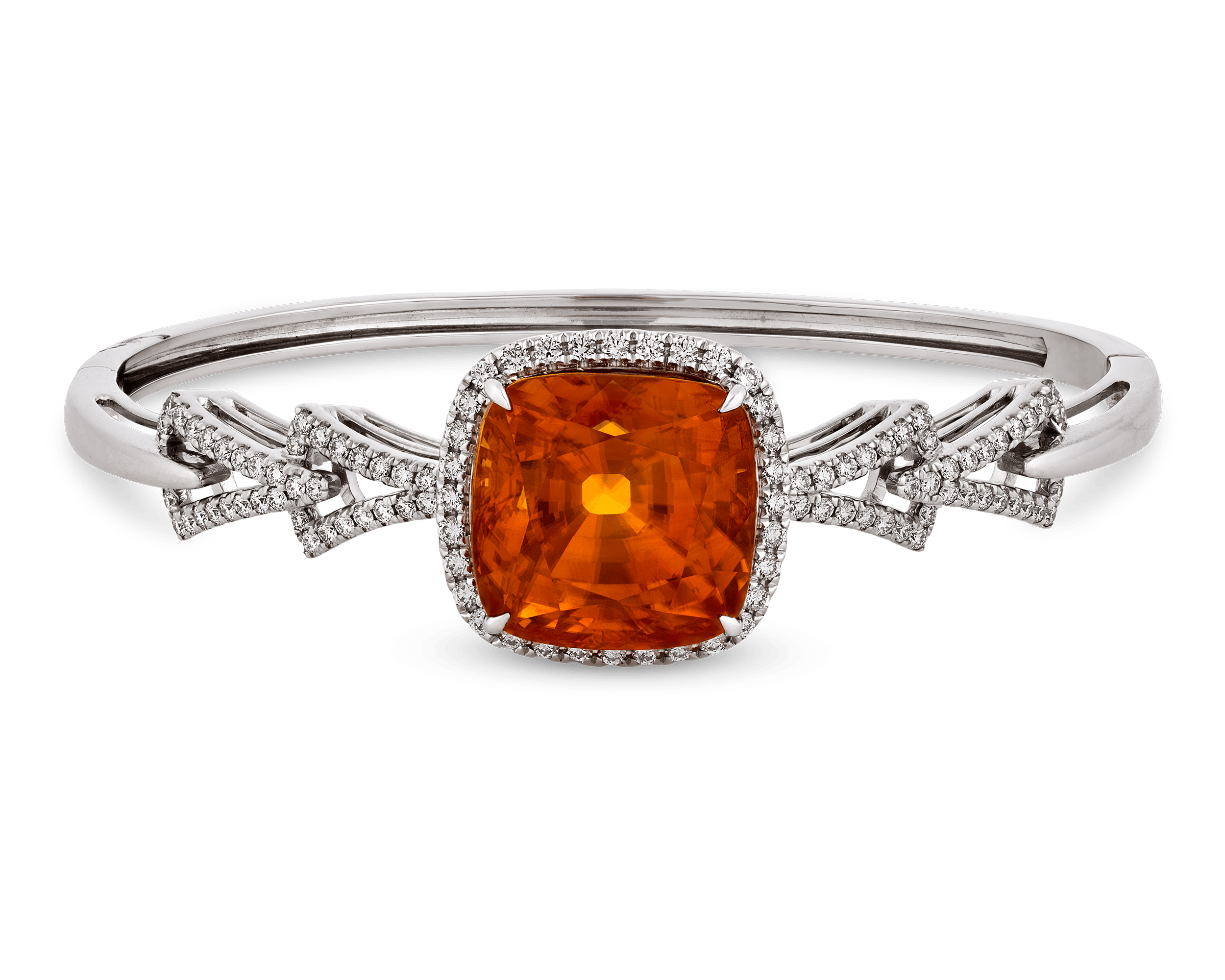 Orange Zircon Bracelet, 40.67 Carats