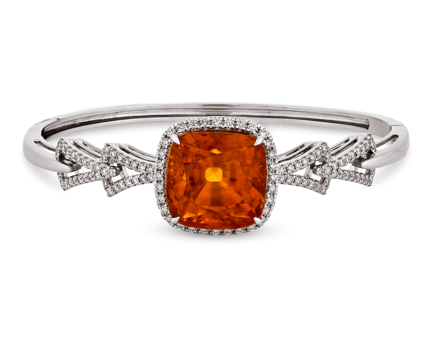 Orange Zircon Bracelet, 40.67 Carats