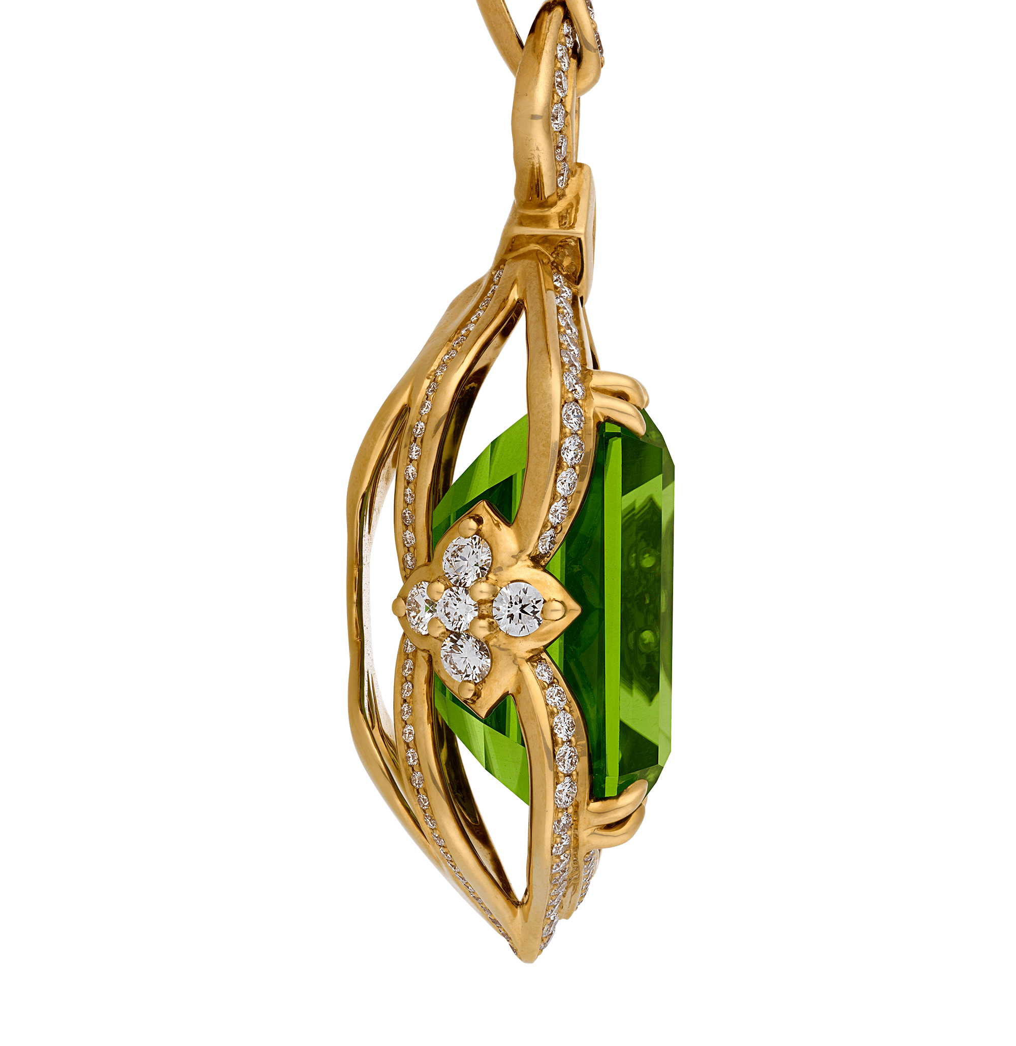 Kat Florence Zabargad Peridot Necklace, 52.29 Carats