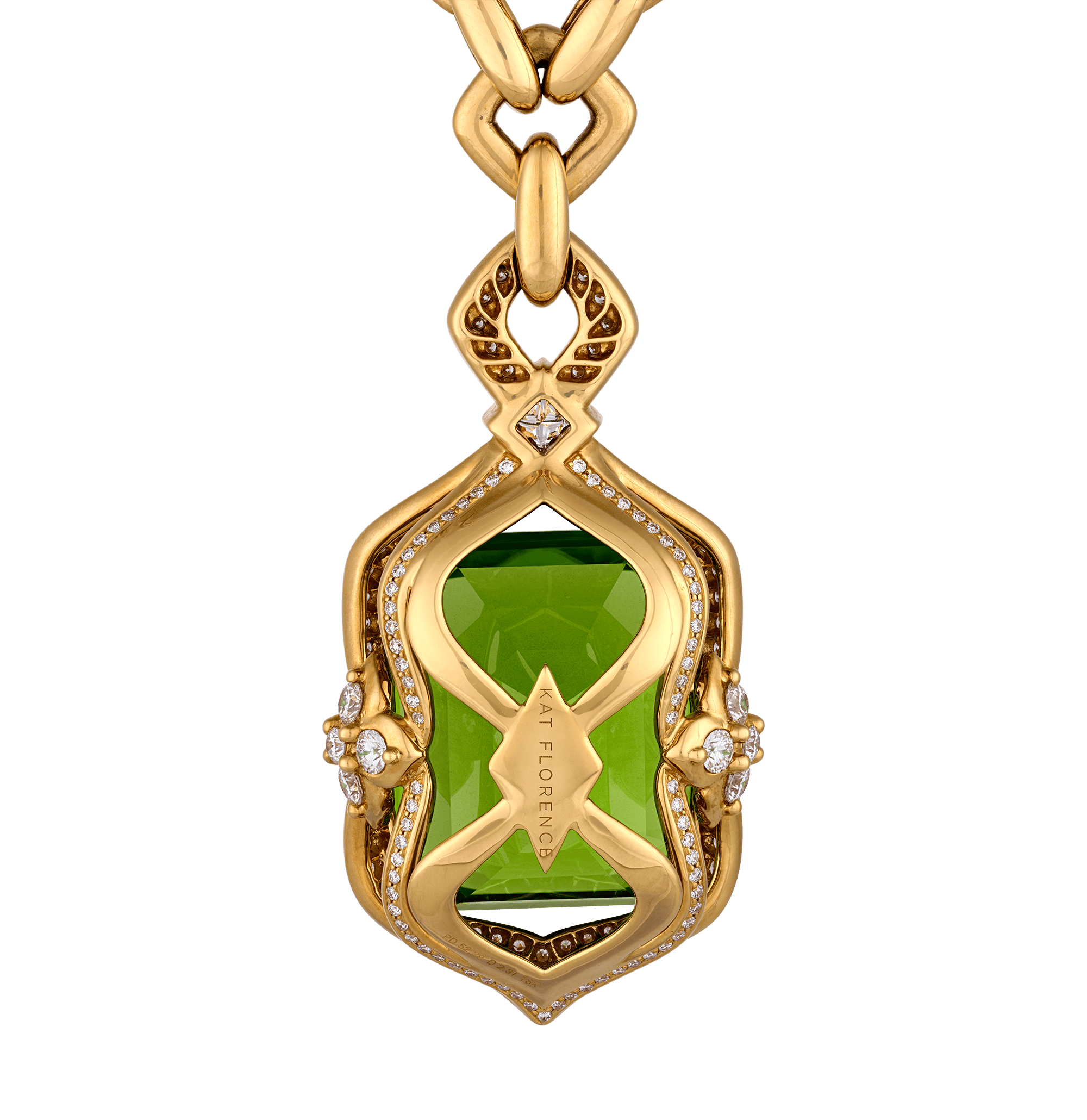 Kat Florence Zabargad Peridot Necklace, 52.29 Carats