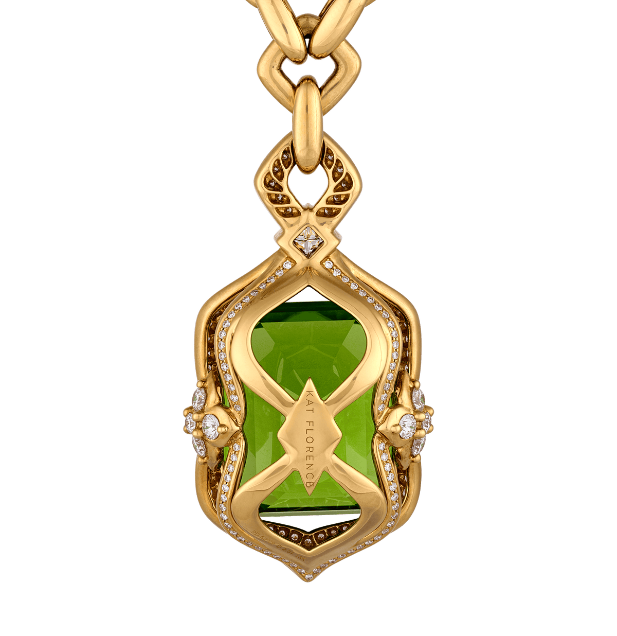 Kat Florence Zabargad Peridot Necklace, 52.29 Carats