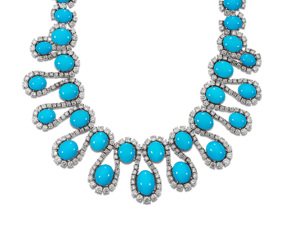 Turquoise Necklace, 105.00 Carats