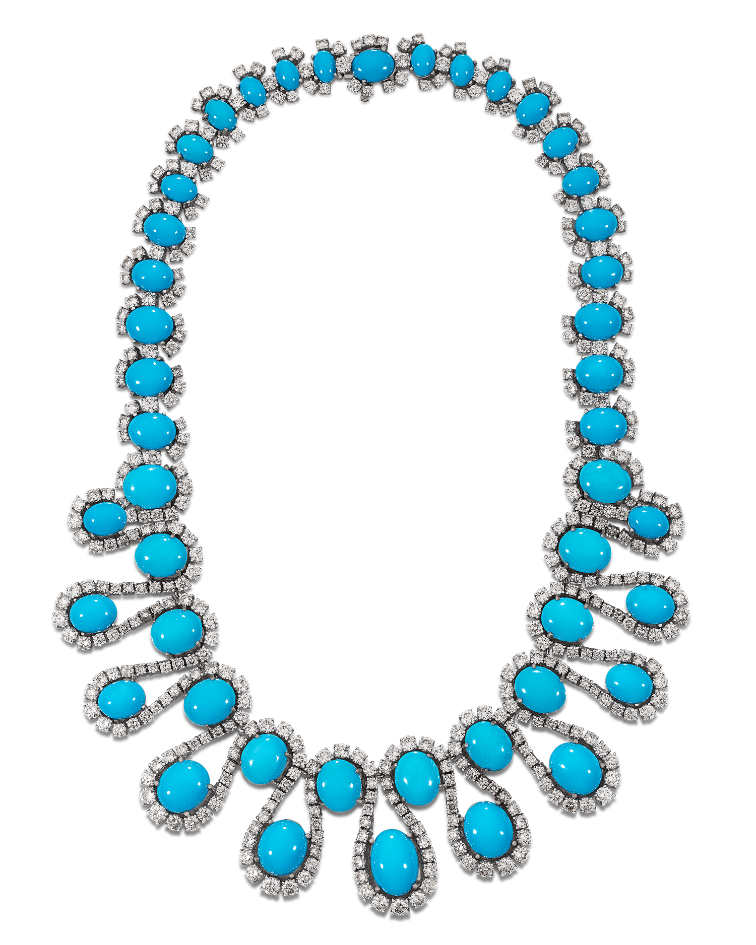 Turquoise Necklace, 105.00 Carats