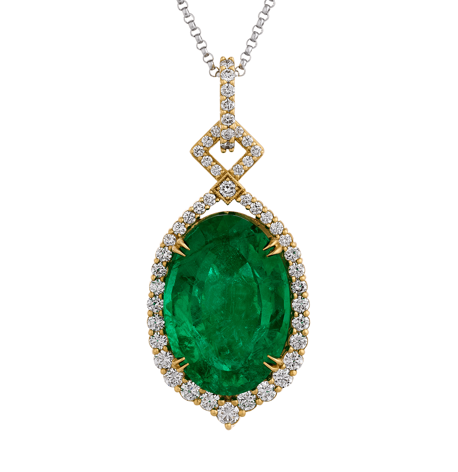 Emerald Pendant, Untreated, 27.52 Carats
