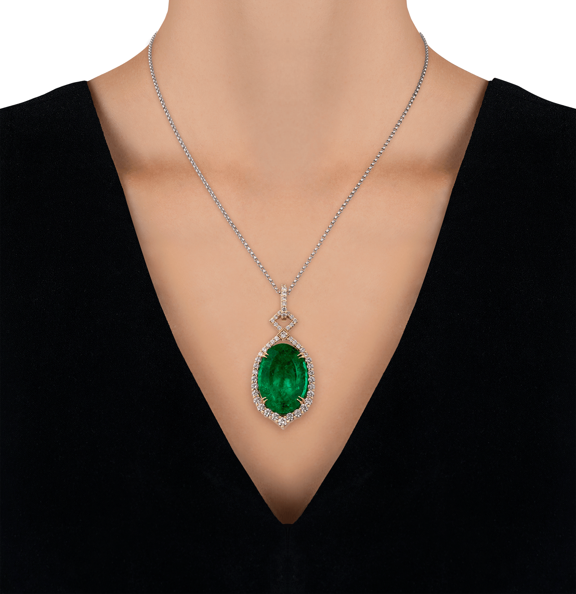 Emerald Pendant, Untreated, 27.52 Carats