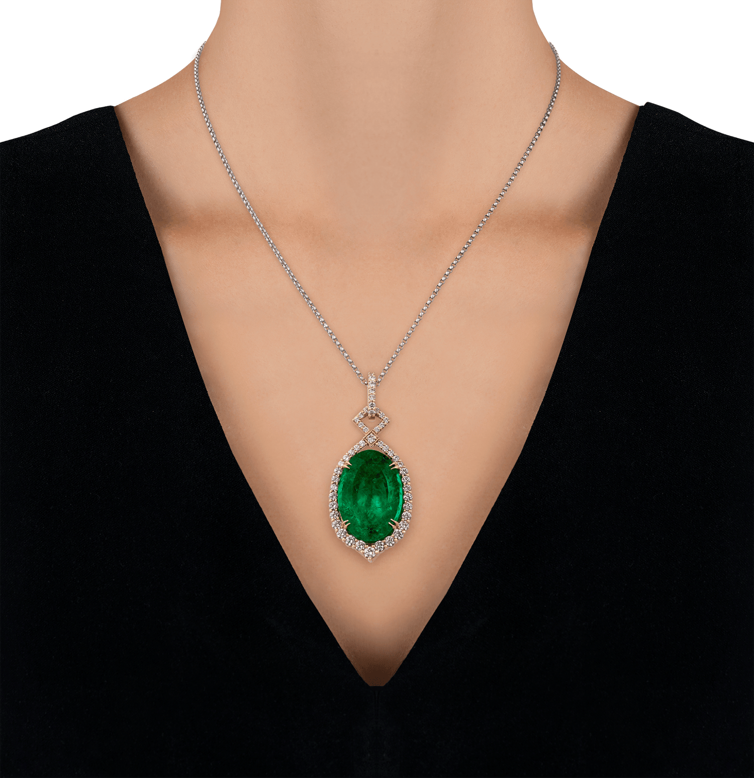 Emerald Pendant, Untreated, 27.52 Carats