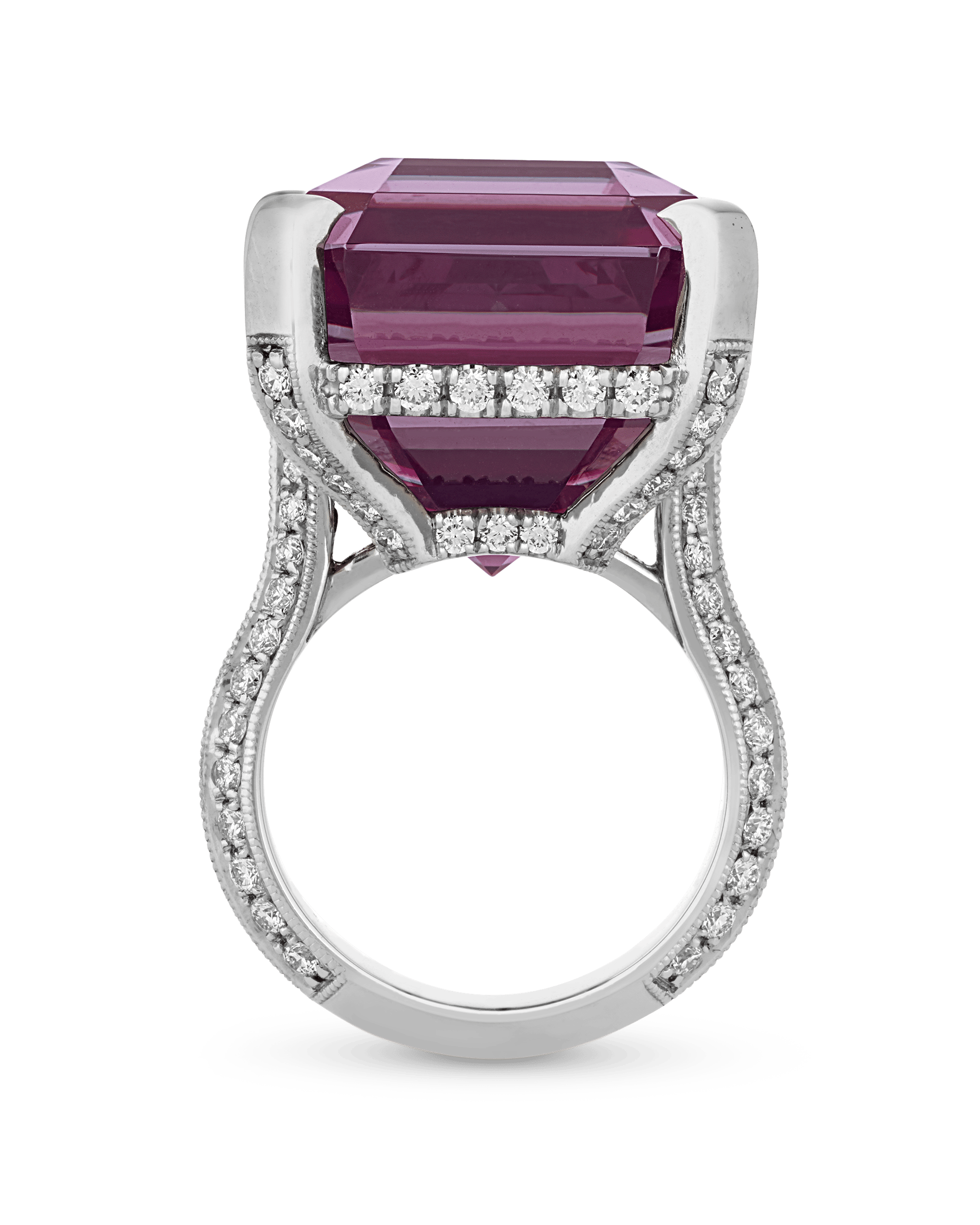 Purple-Pink Diaspore Ring, 50.38 Carats