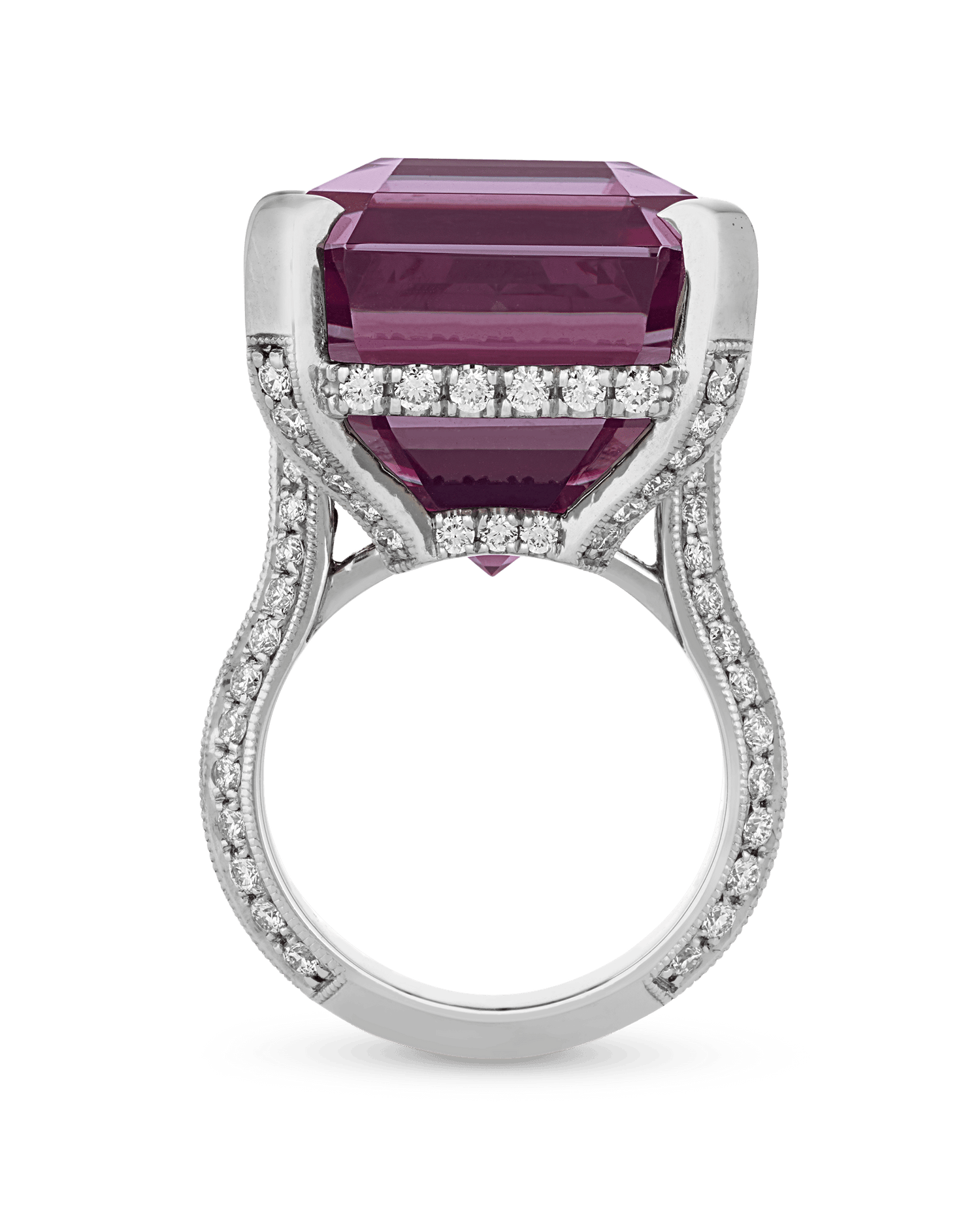 Purple-Pink Diaspore Ring, 50.38 Carats