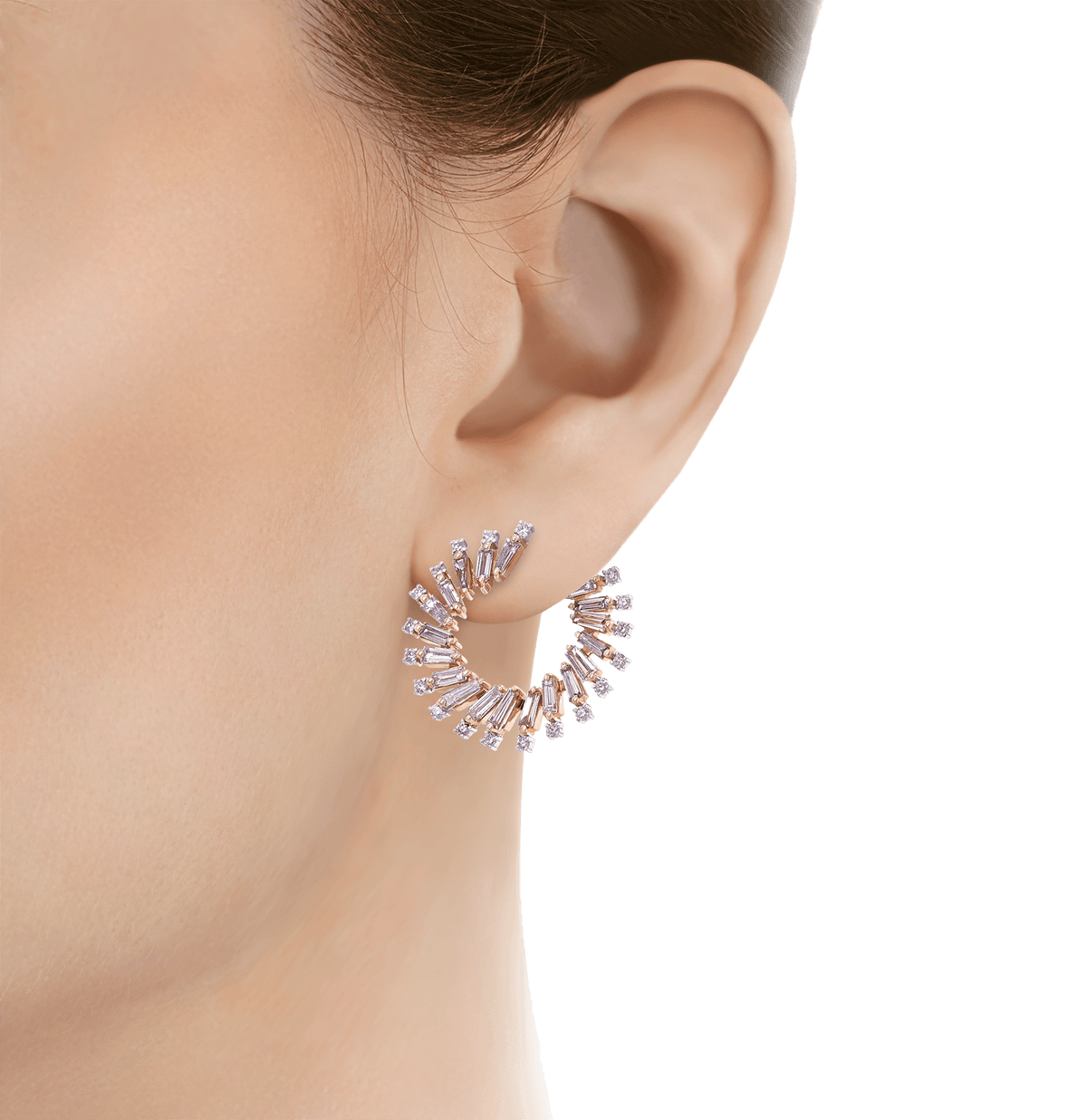 Salavetti Pink Diamond Earrings, 3.57 Carats
