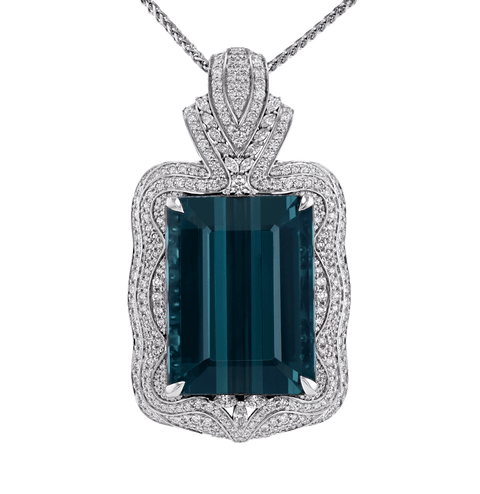 Indicolite Tourmaline Pendant, 233.02 Carats