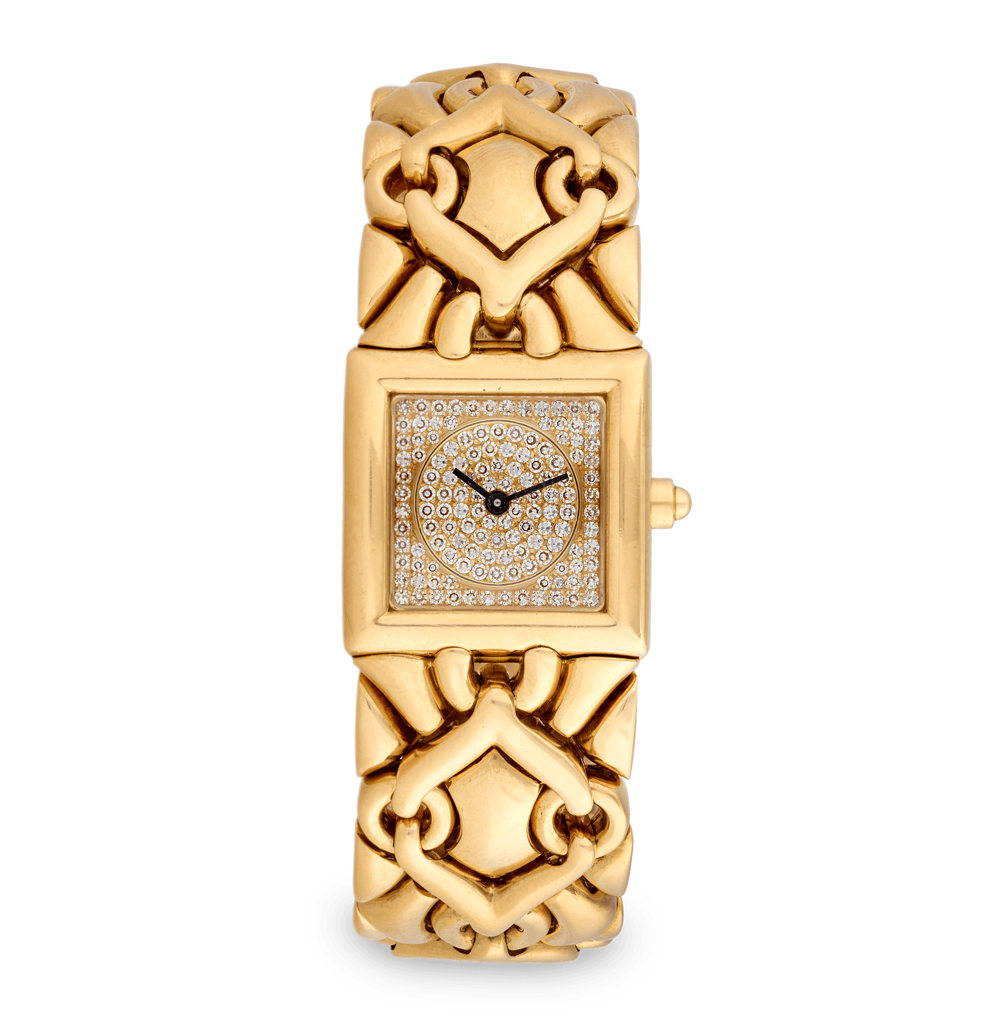 Bulgari Parentesi Trika Yellow Gold and Diamond Wristwatch