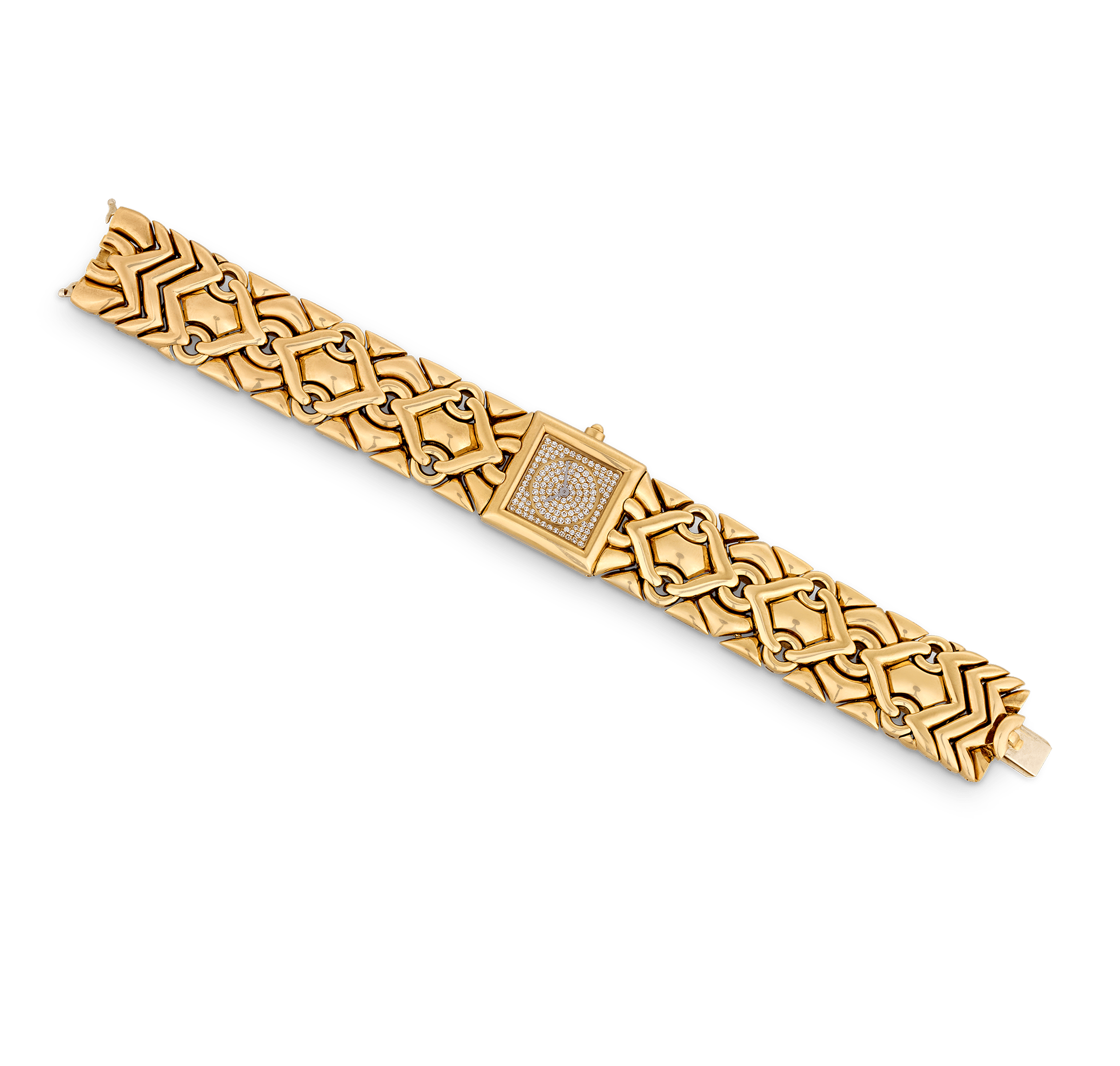 Bulgari Parentesi Trika Yellow Gold and Diamond Wristwatch