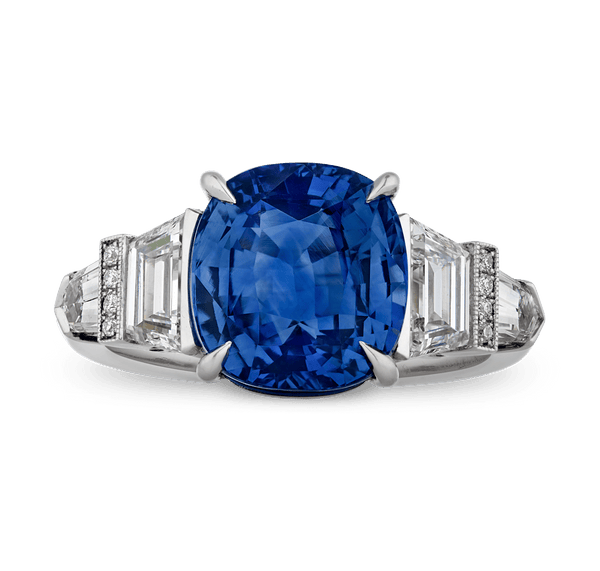 Raymond Yard Sapphire Ring, Unheated, 5.50 Carats