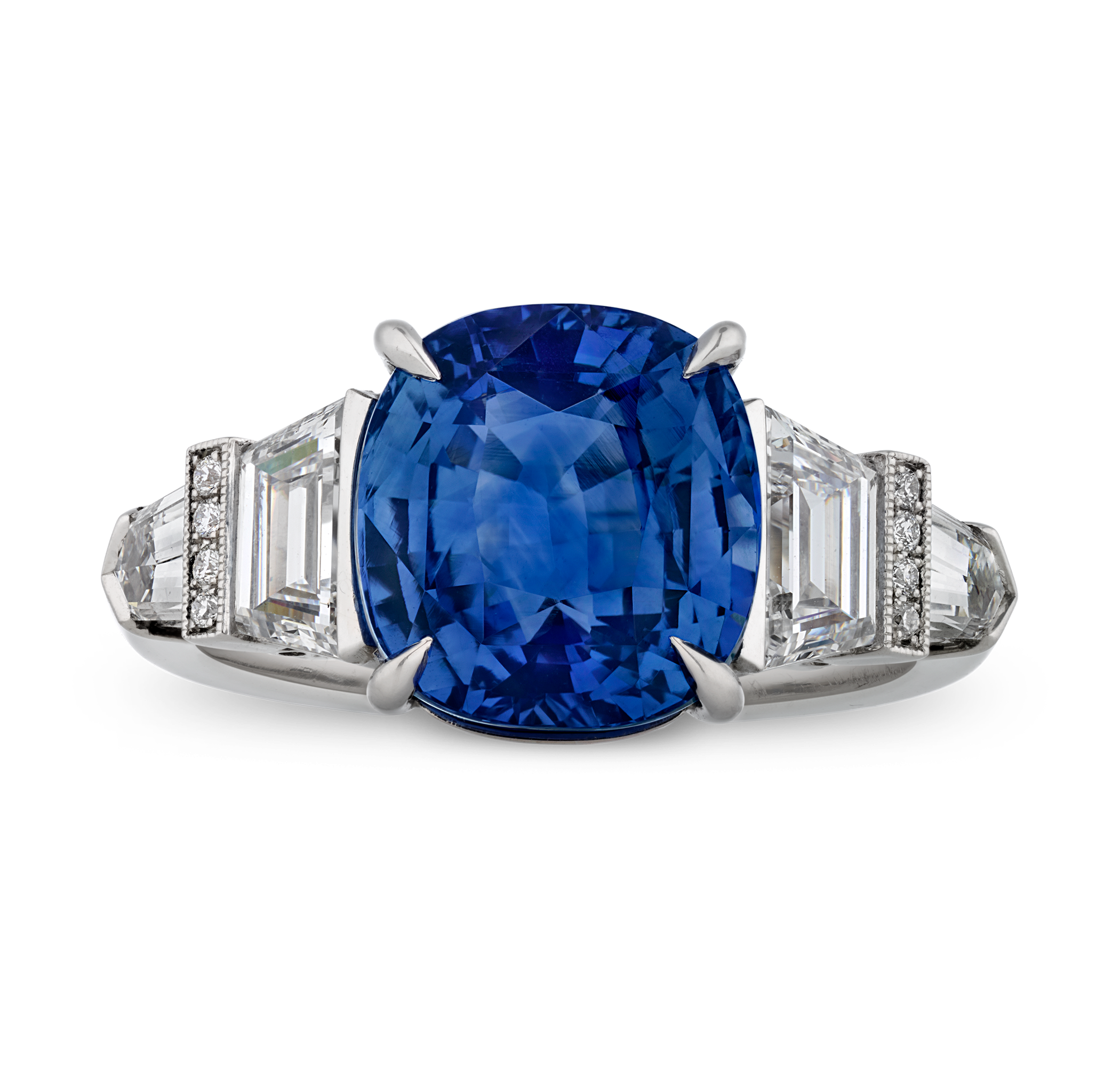 Raymond Yard Sapphire Ring, Unheated, 5.50 Carats