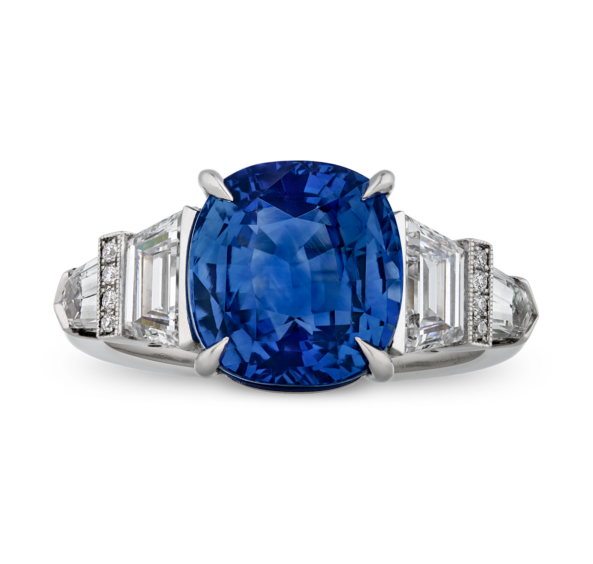 Raymond Yard Sapphire Ring, Unheated, 5.50 Carats