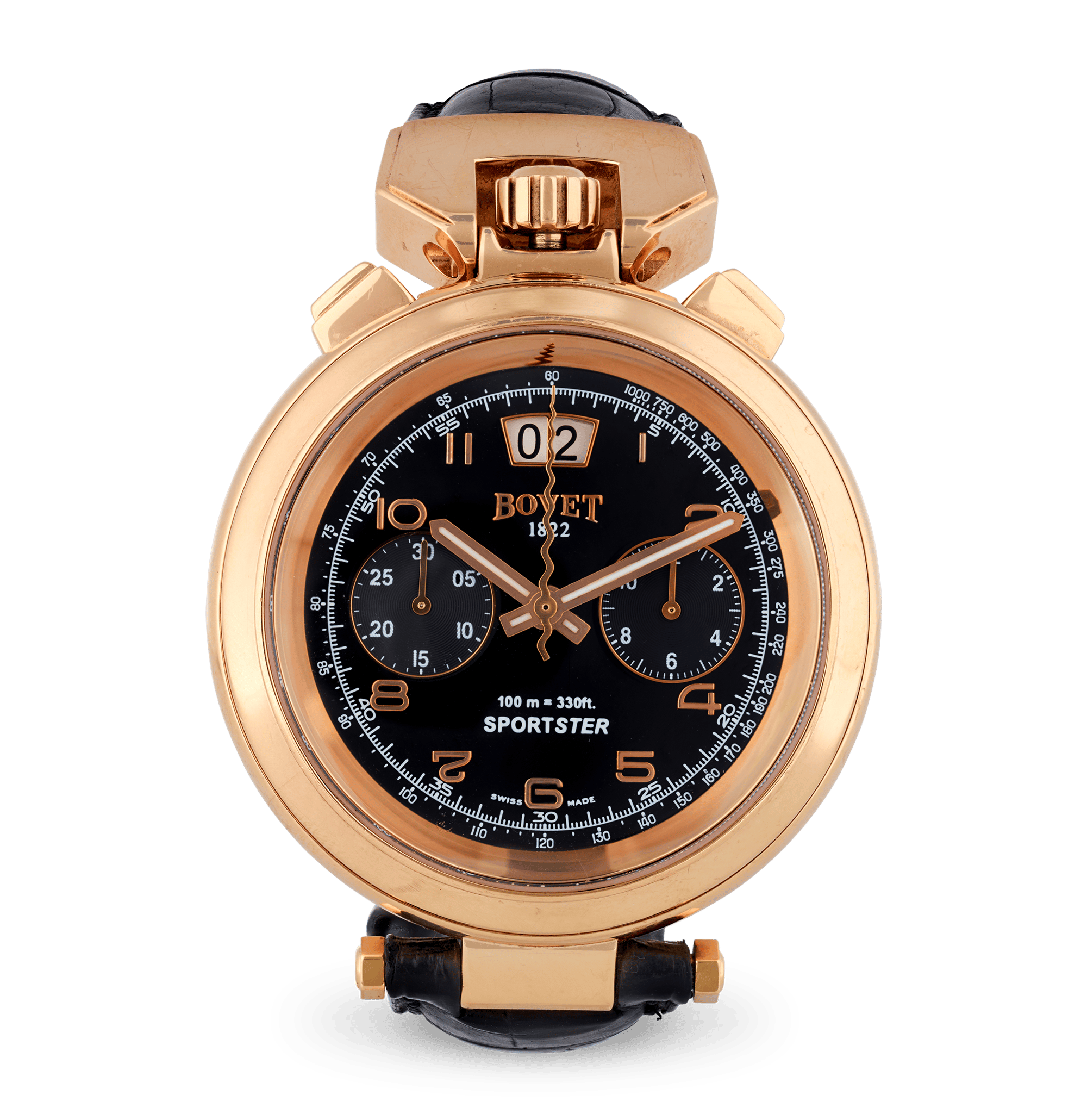 Bovet Sportster Rose Gold Chronograph Wristwatch