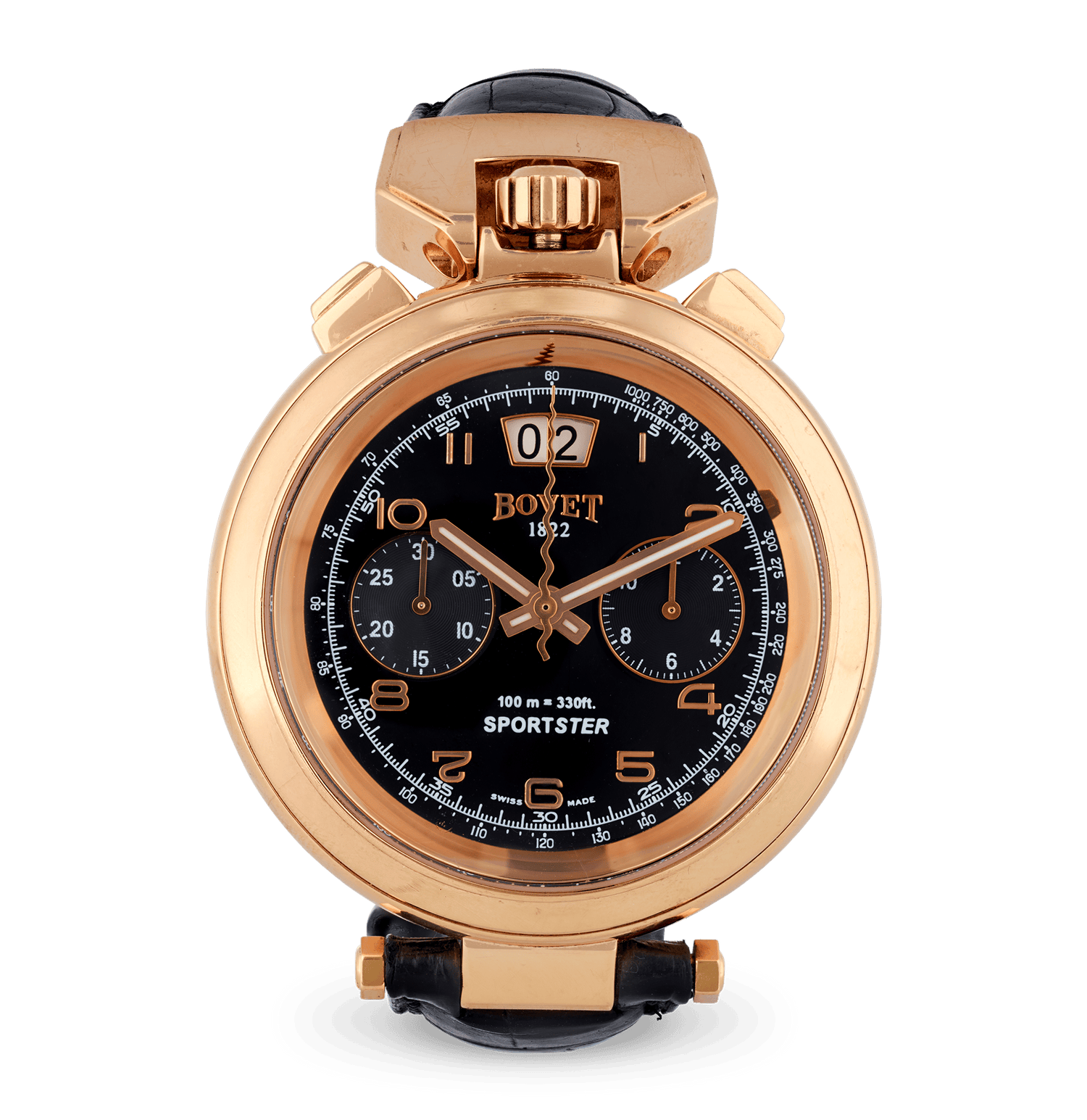 Bovet Sportster Rose Gold Chronograph Wristwatch
